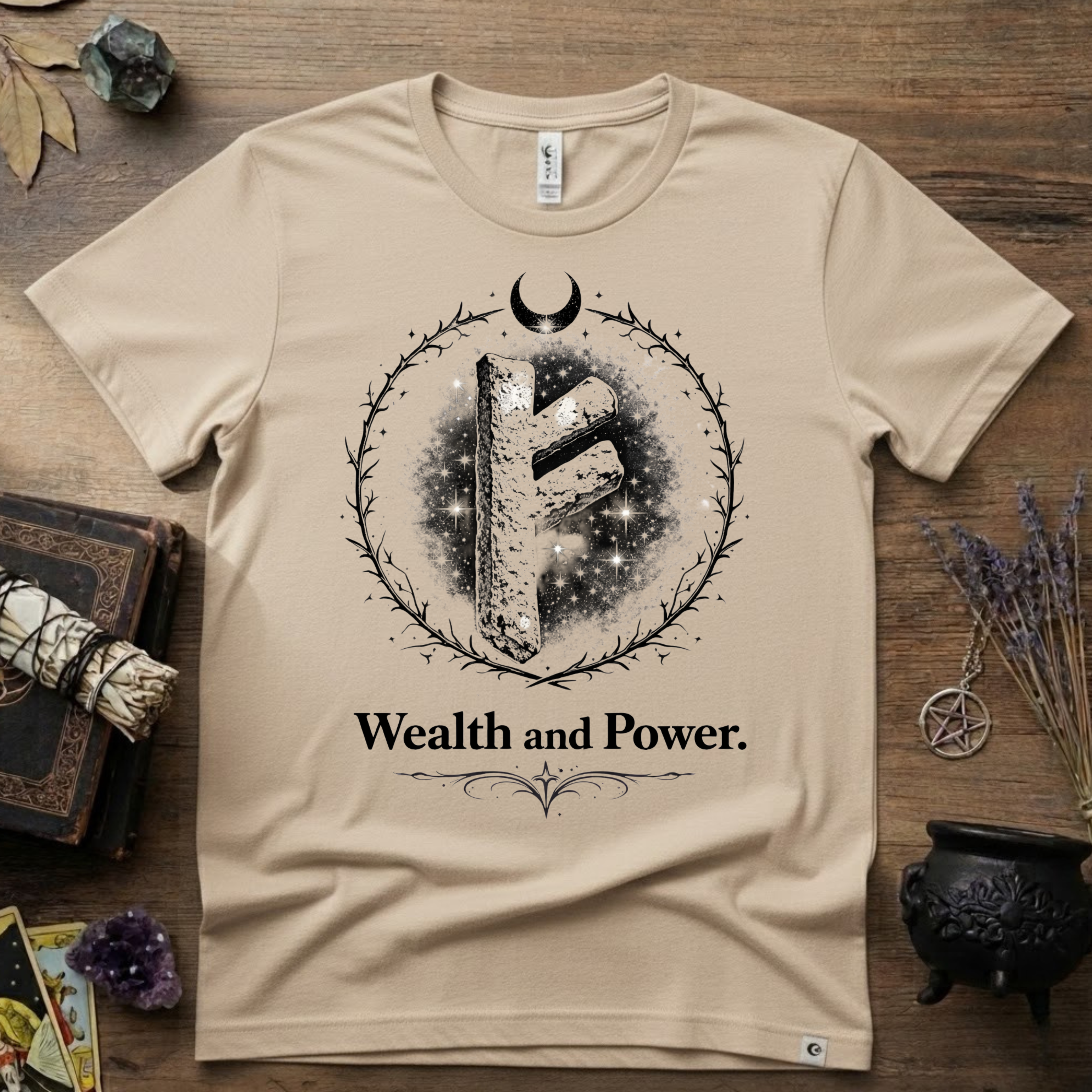 Fehu Rune Wealth & Power T-Shirt