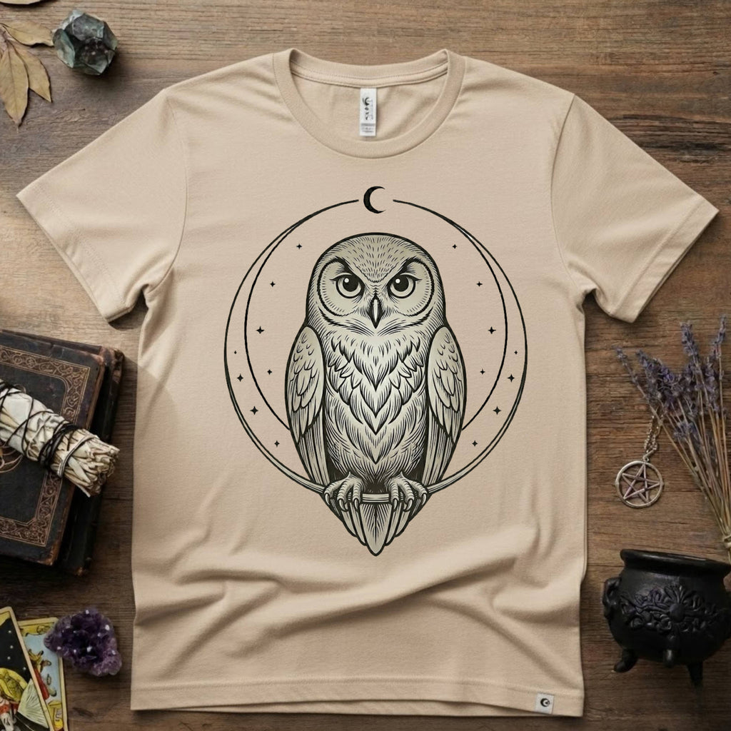 Owl Totem T-Shirt — Mystical Nature-Inspired Graphic Tee