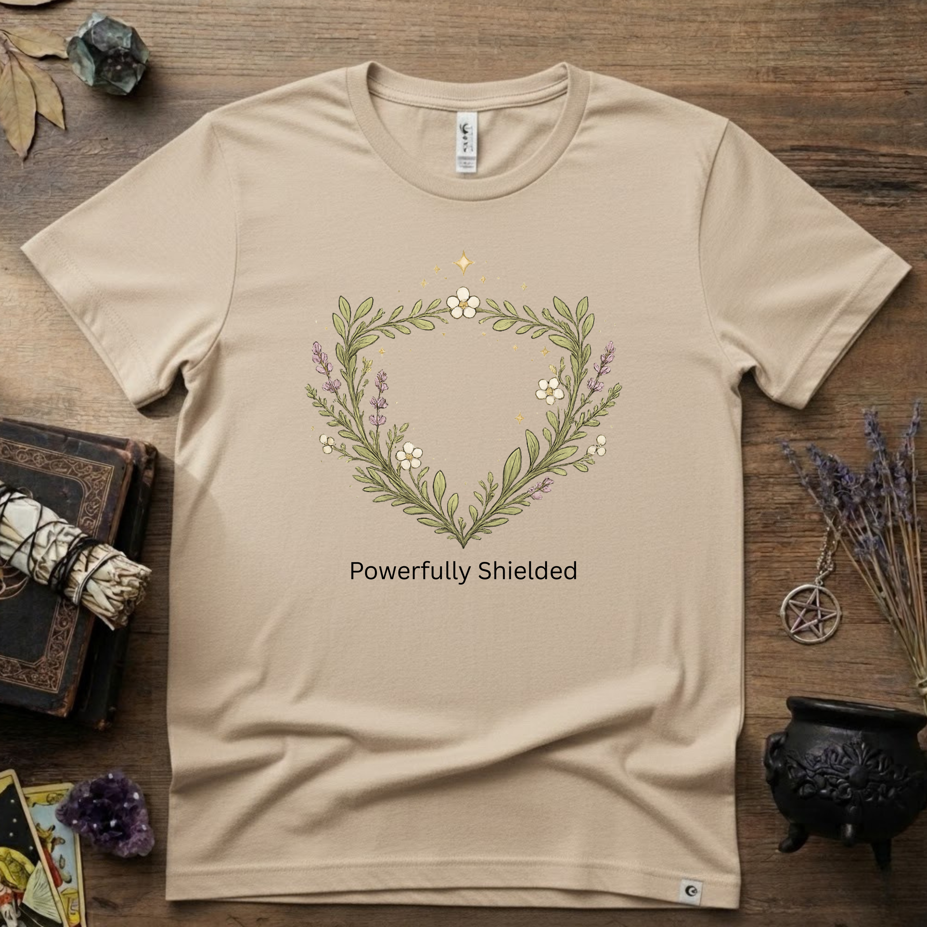 Witchy T-Shirt — "Powerfully Shielded"