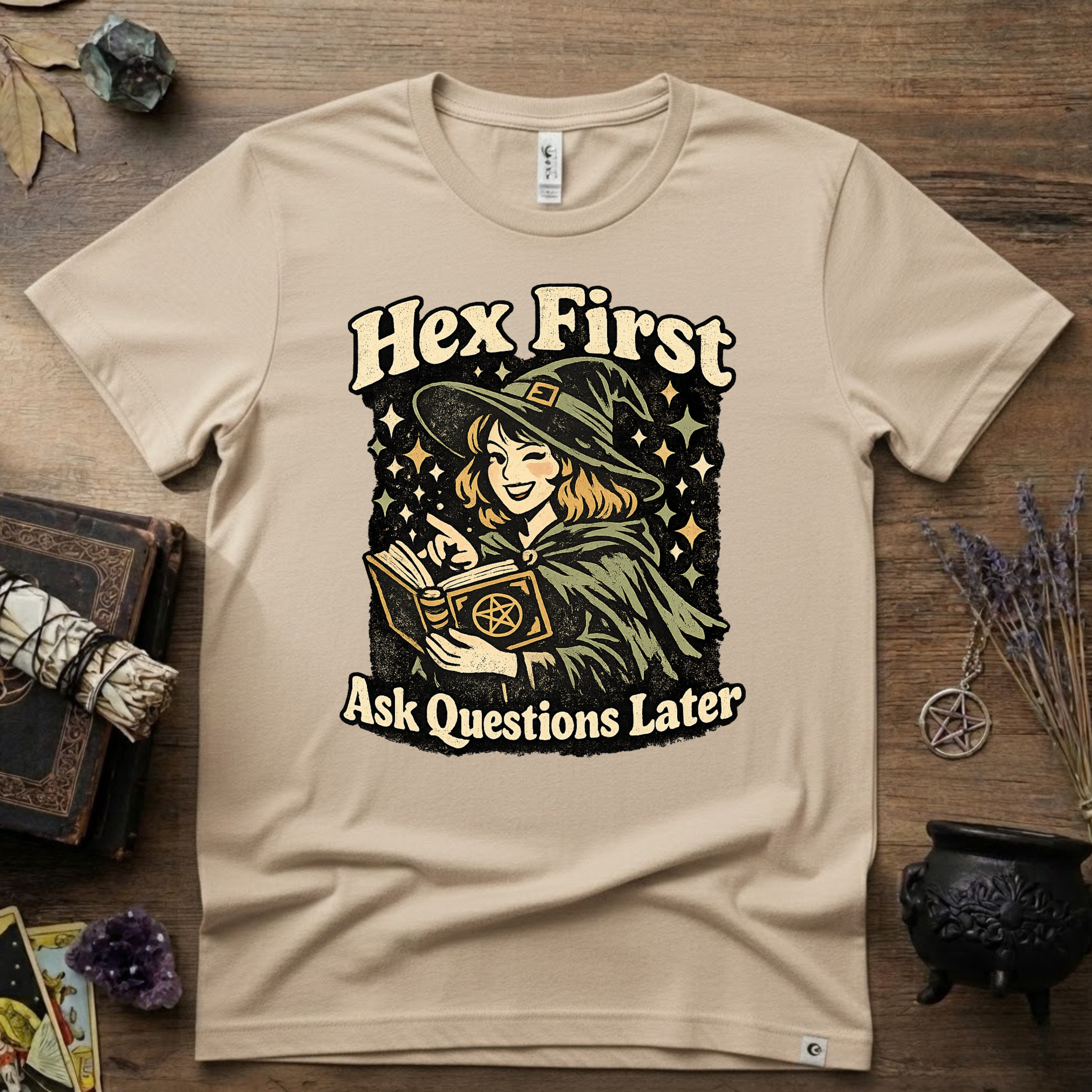 Witchy Tee — "Hex First, Ask Questions Later" T-Shirt