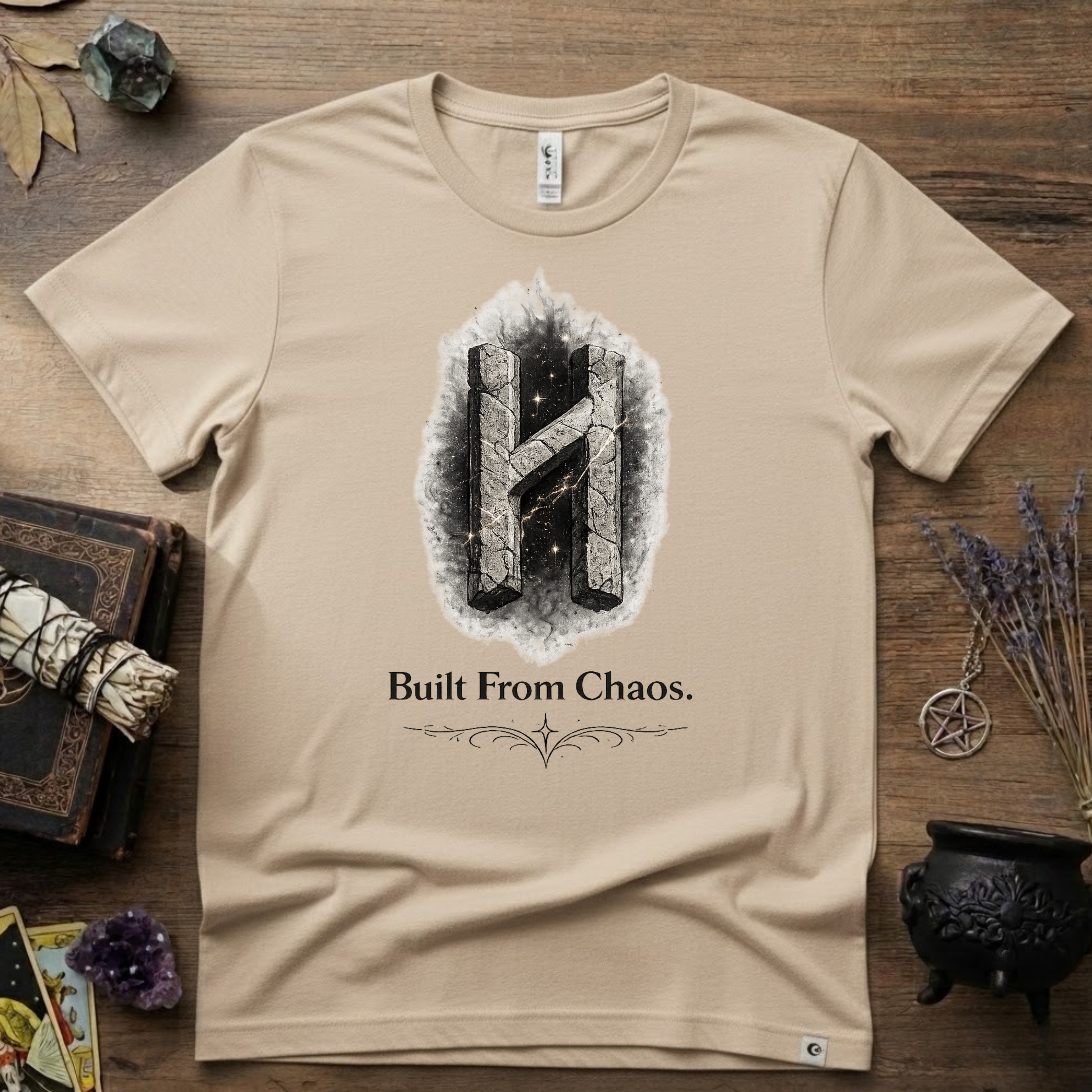 Hagalaz Rune T-Shirt — Built from Chaos Design