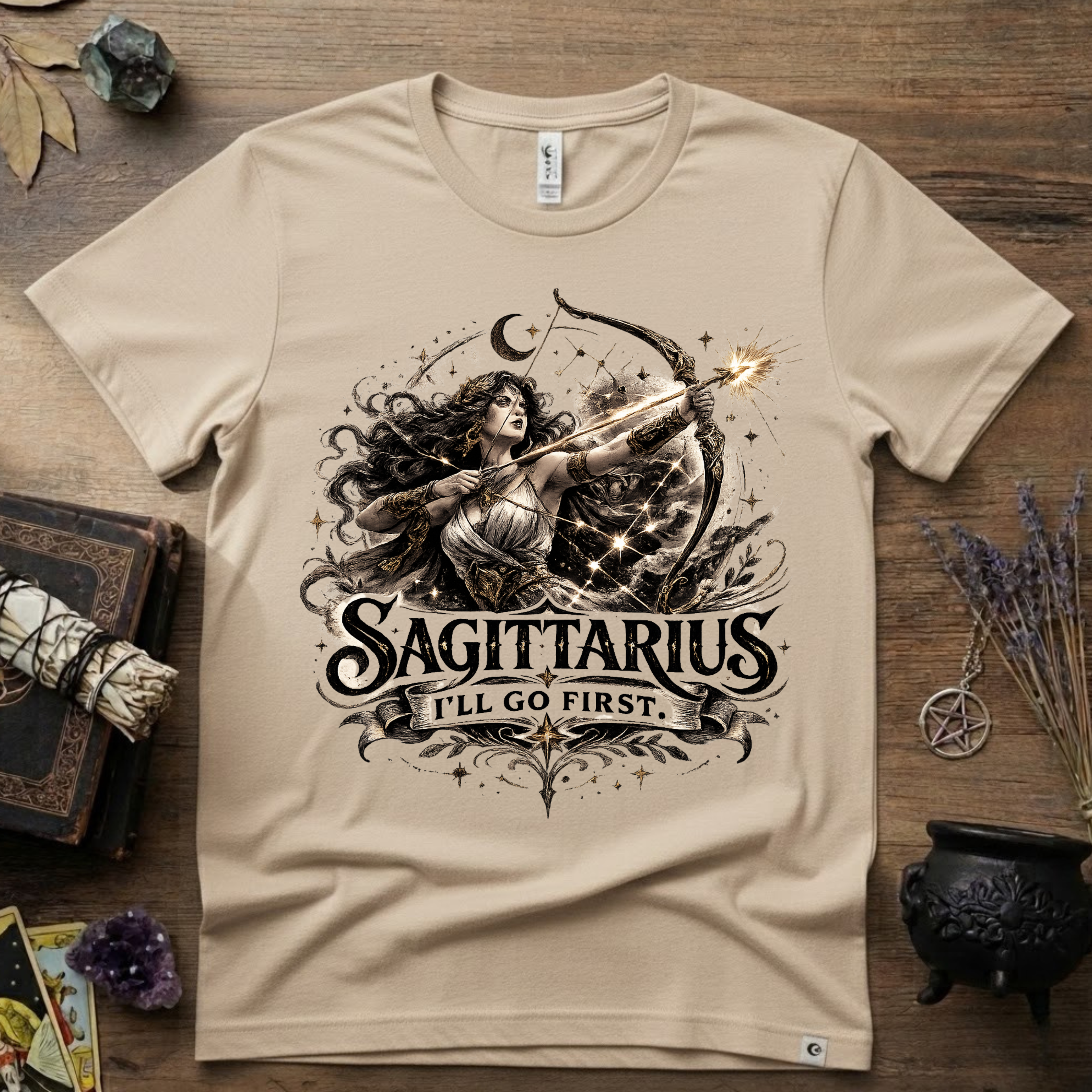 Sagittarius 'I'll Go First' T-Shirt — Zodiac Archer Tee