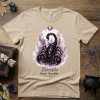Scorpio 'Don't Test Me' T-Shirt — Bold Zodiac Tee for Scorpio Signs