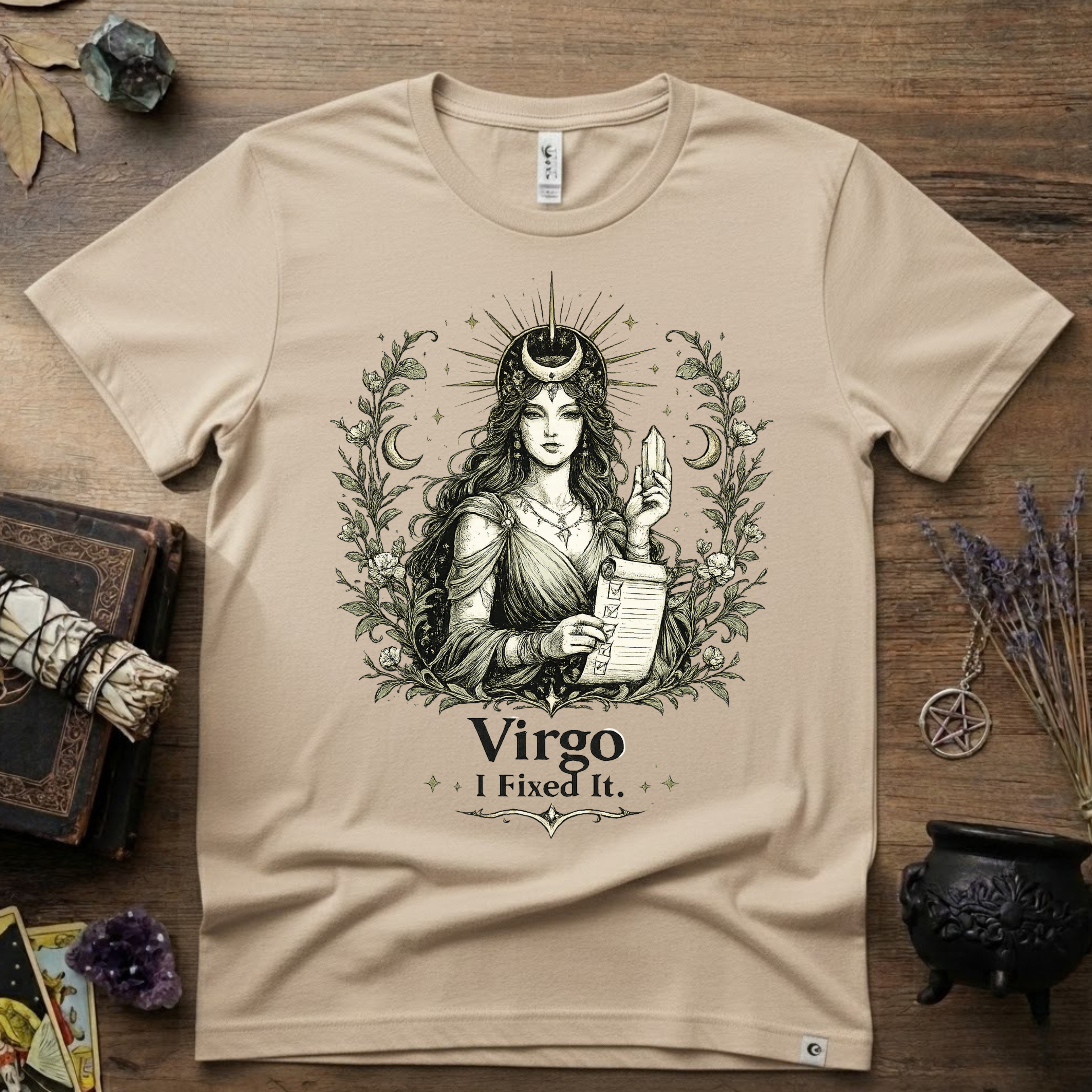 Virgo "I Fixed It" T-Shirt — Zodiac Sign Tee for Fixers & Perfectionists