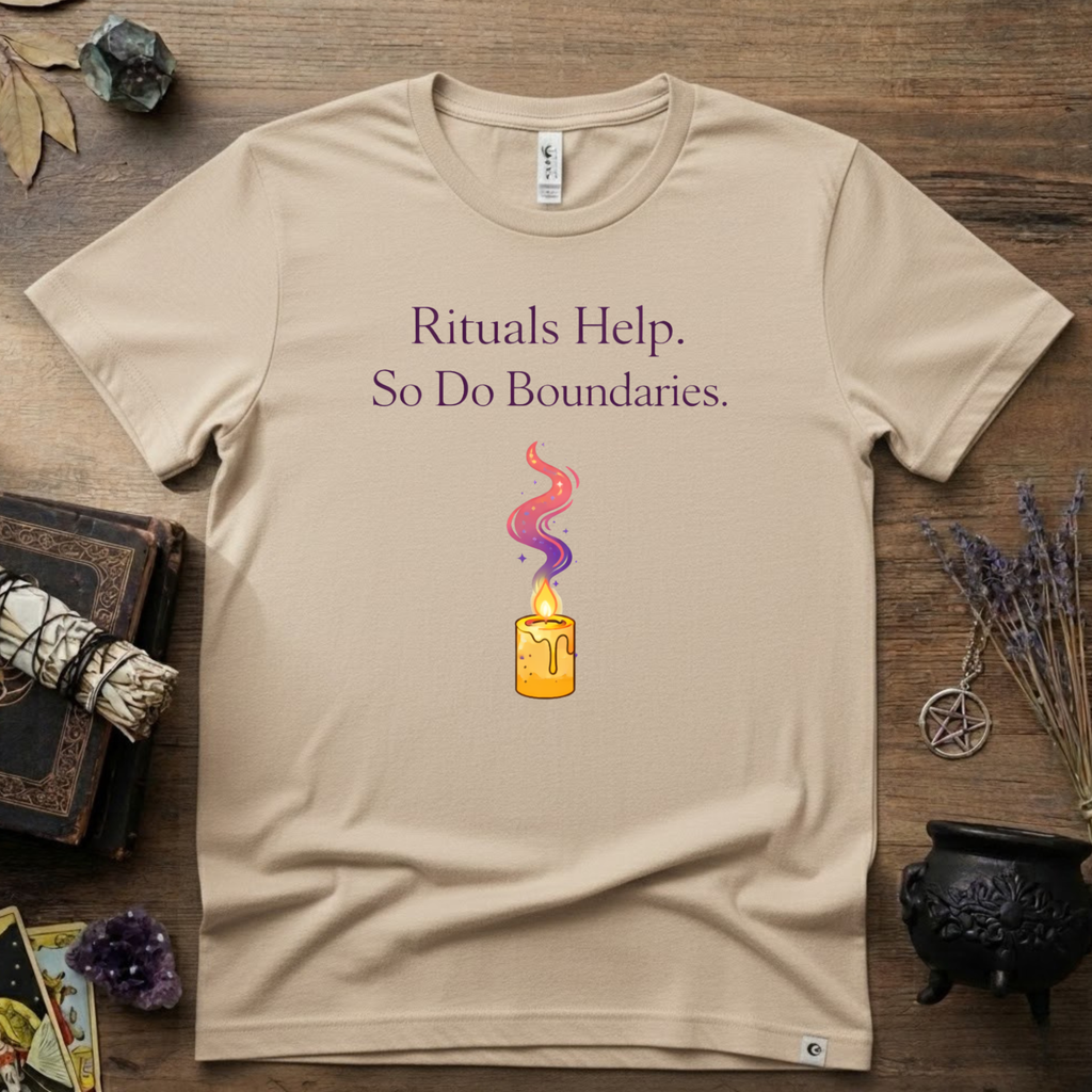 Rituals Help But So Do Boundaries T-Shirt | Witchy Spiritual Graphic Tee