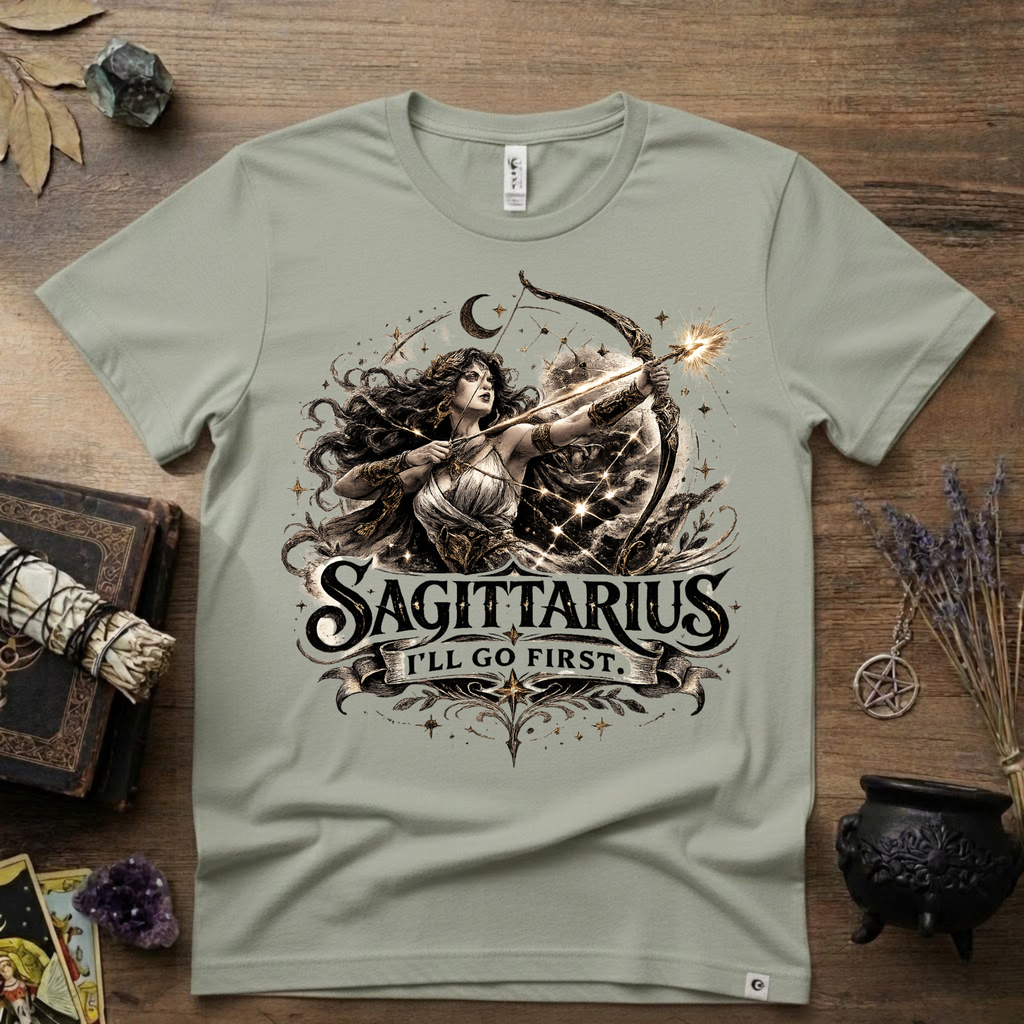 Sagittarius 'I'll Go First' T-Shirt — Zodiac Archer Tee