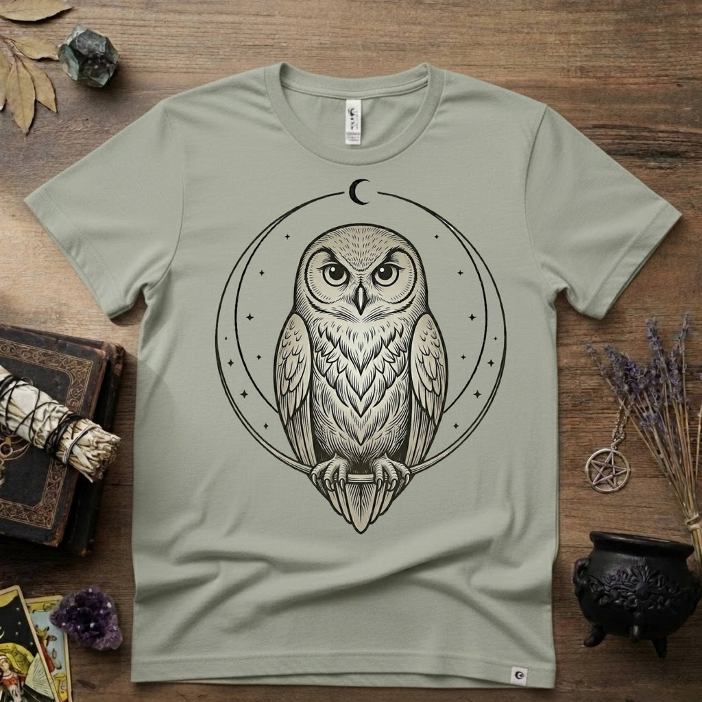 Owl Totem T-Shirt — Mystical Nature-Inspired Graphic Tee