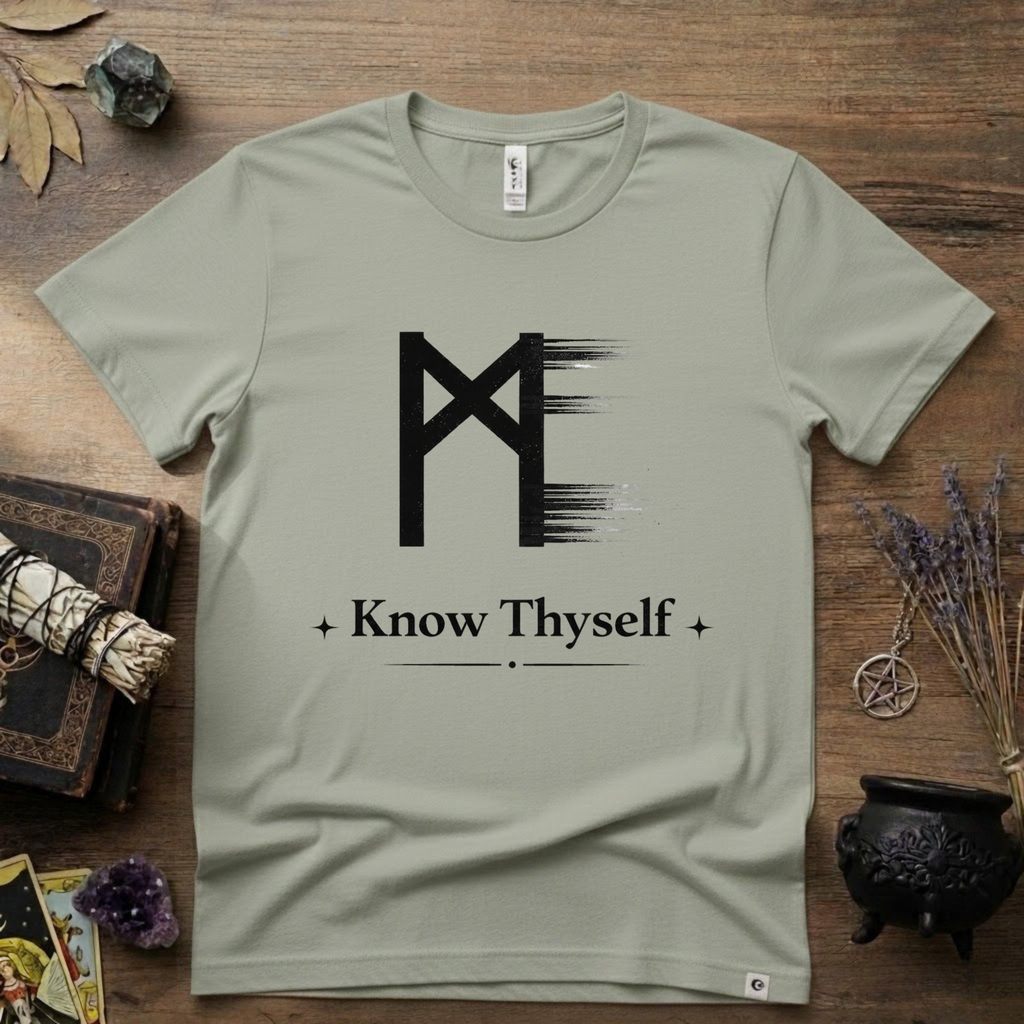 Mannaz Rune "Know Thyself" T-Shirt