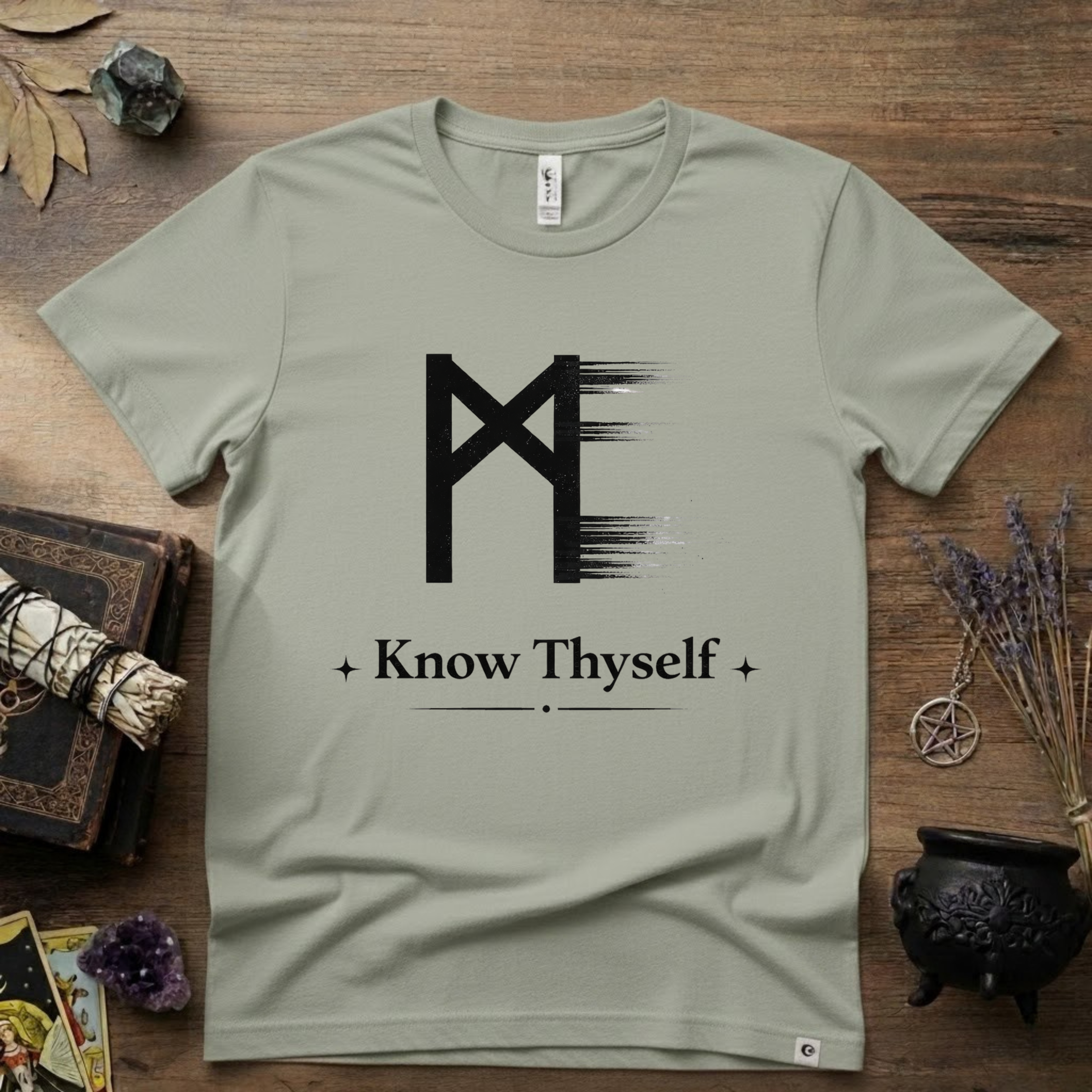 Mannaz Rune "Know Thyself" T-Shirt