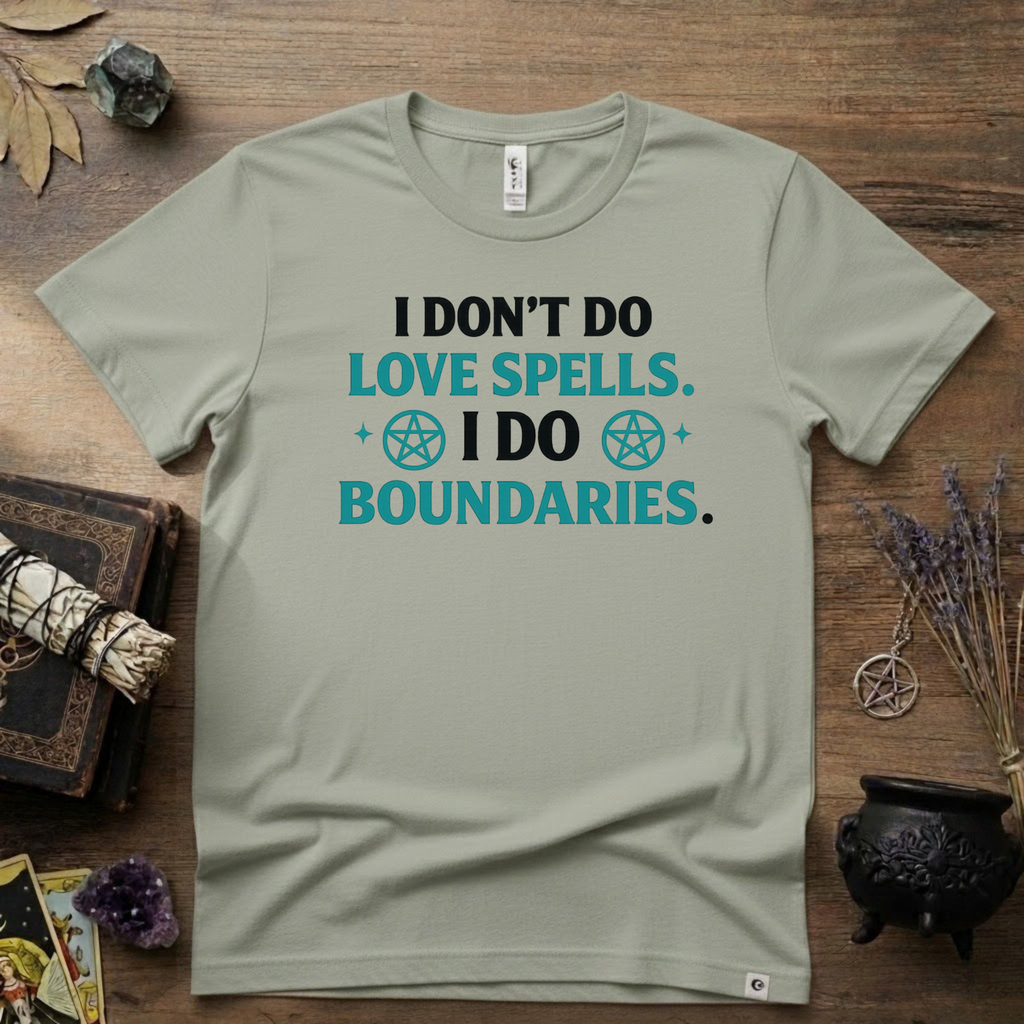 Witchy T‑Shirt — "I Don't Do Love Spells, I Do Boundaries"