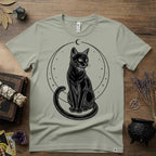 Black Cat Totem T-Shirt — Mystical Feline Graphic Tee