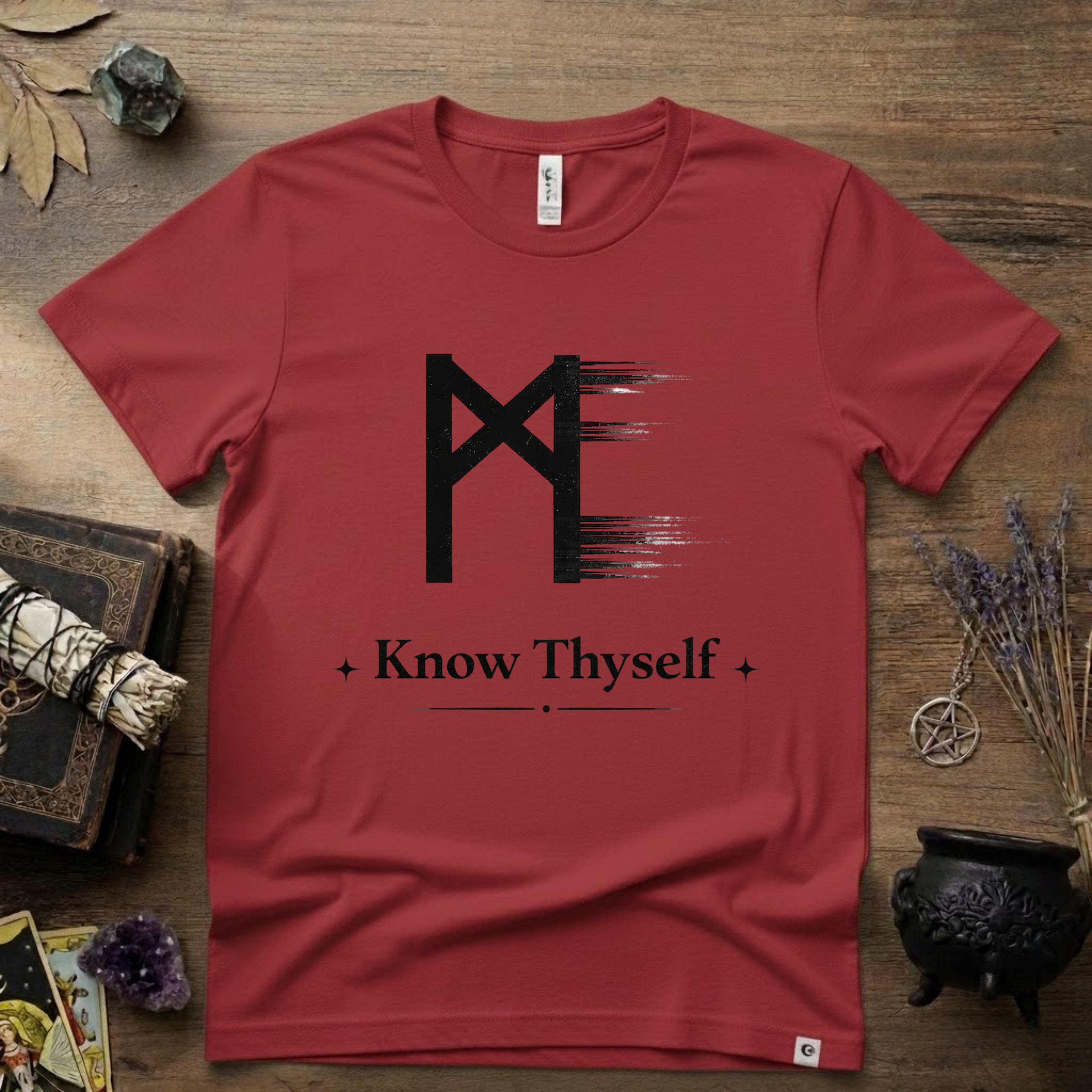 Mannaz Rune "Know Thyself" T-Shirt