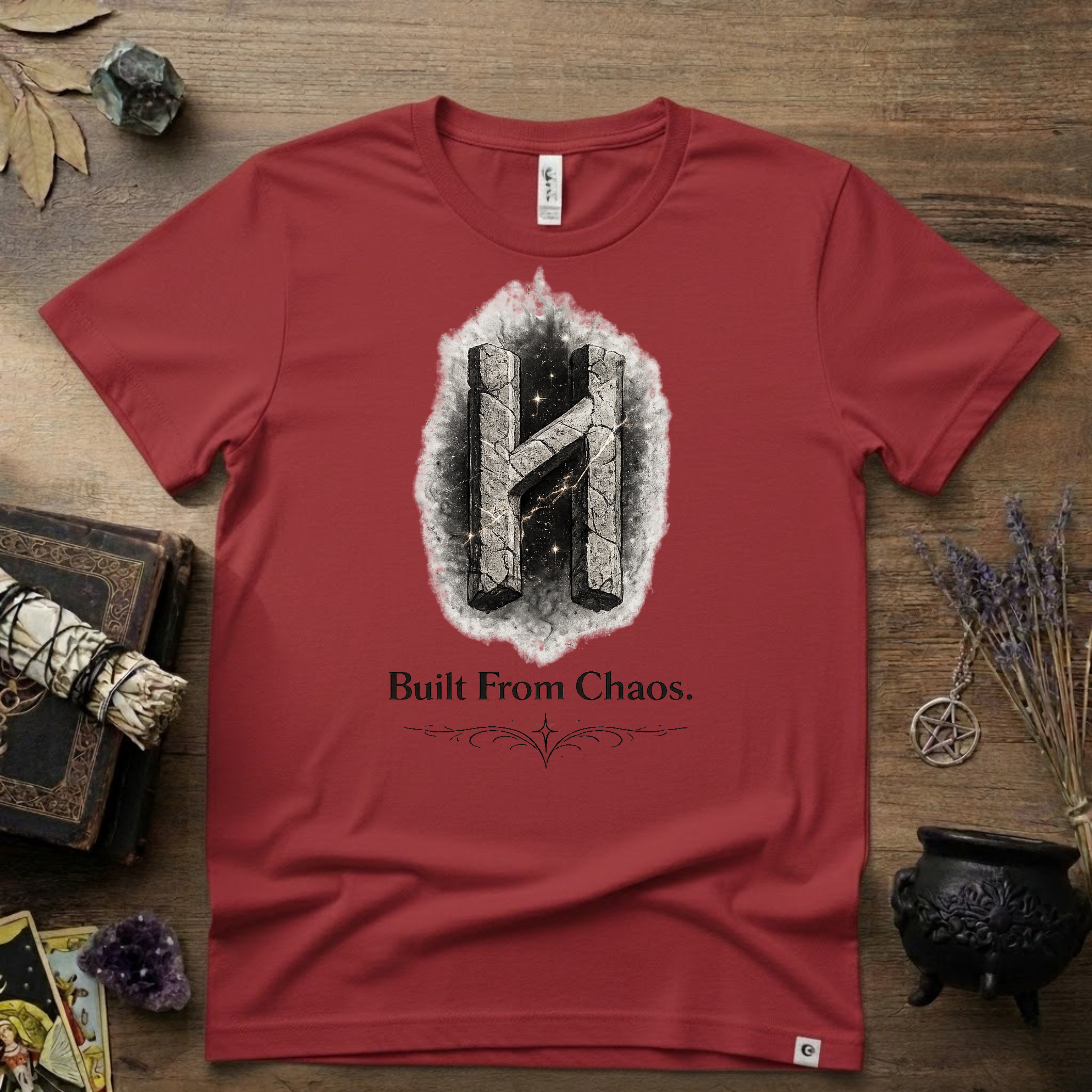 Hagalaz Rune T-Shirt — Built from Chaos Design