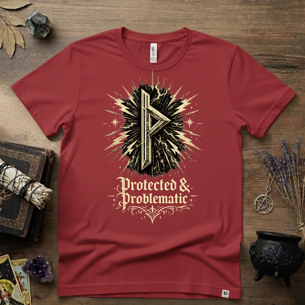 Thurisaz Rune T-Shirt — "Protected and Problematic"