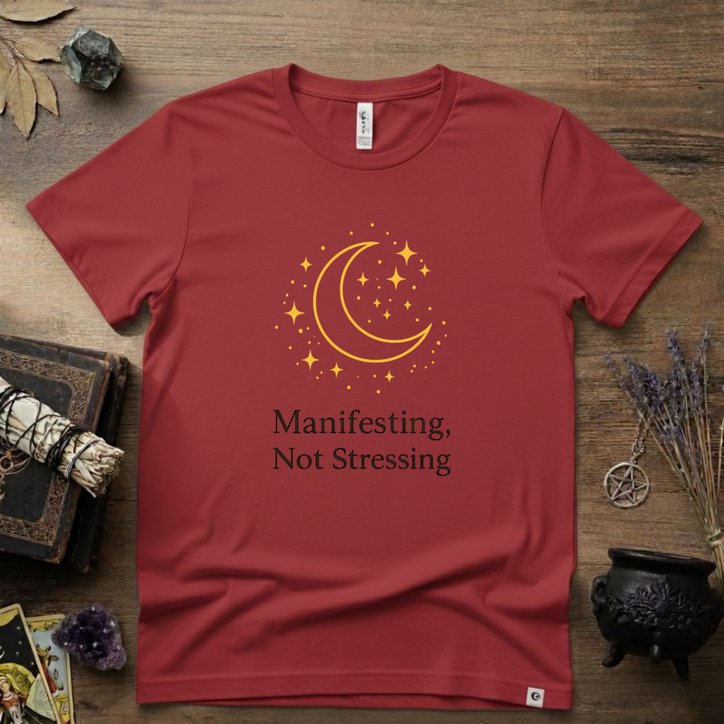Witchy T-Shirt — "Manifesting Not Stressing"