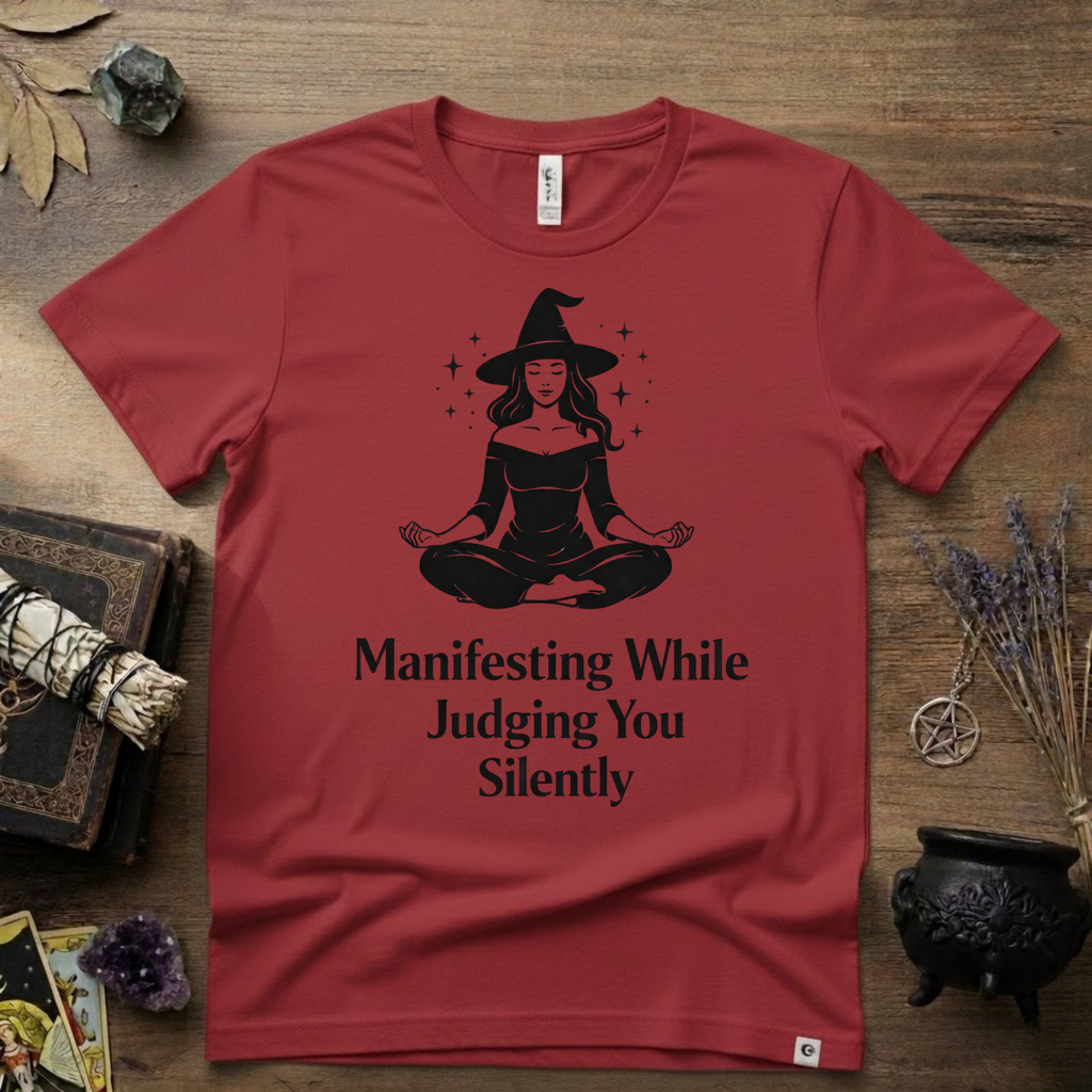 Witchy T-Shirt — "Manifesting While Judging You Silently"