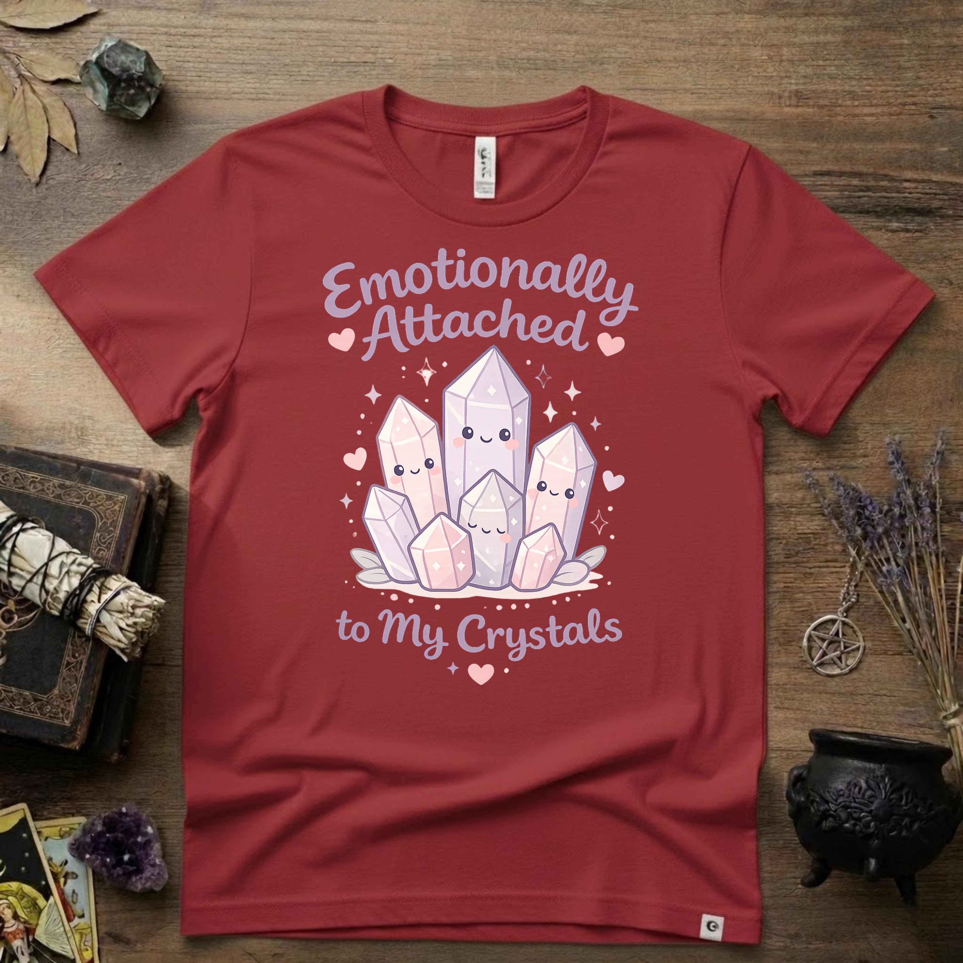 Emotionally Attached To My Crystals T-Shirt | Witchy Crystal Shirt