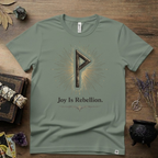 Wunjo Rune "Joy is Rebellion" T-Shirt