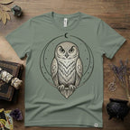 Owl Totem T-Shirt — Mystical Nature-Inspired Graphic Tee