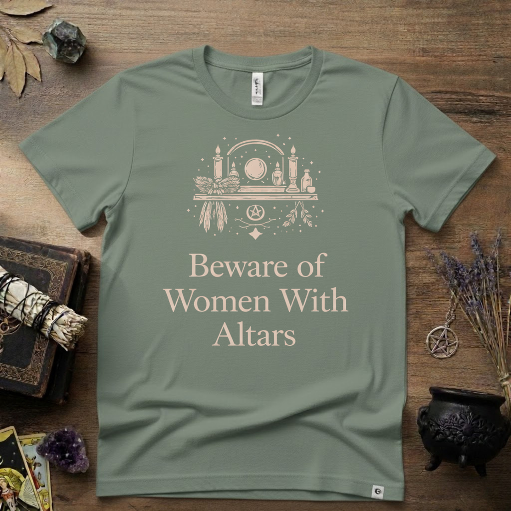 Beware of Women With Altars T-Shirt | Witchy Pagan Spiritual Tee