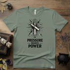 Nauthiz Rune "Pressure Makes Power" T-Shirt — Norse Rune Strength Tee
