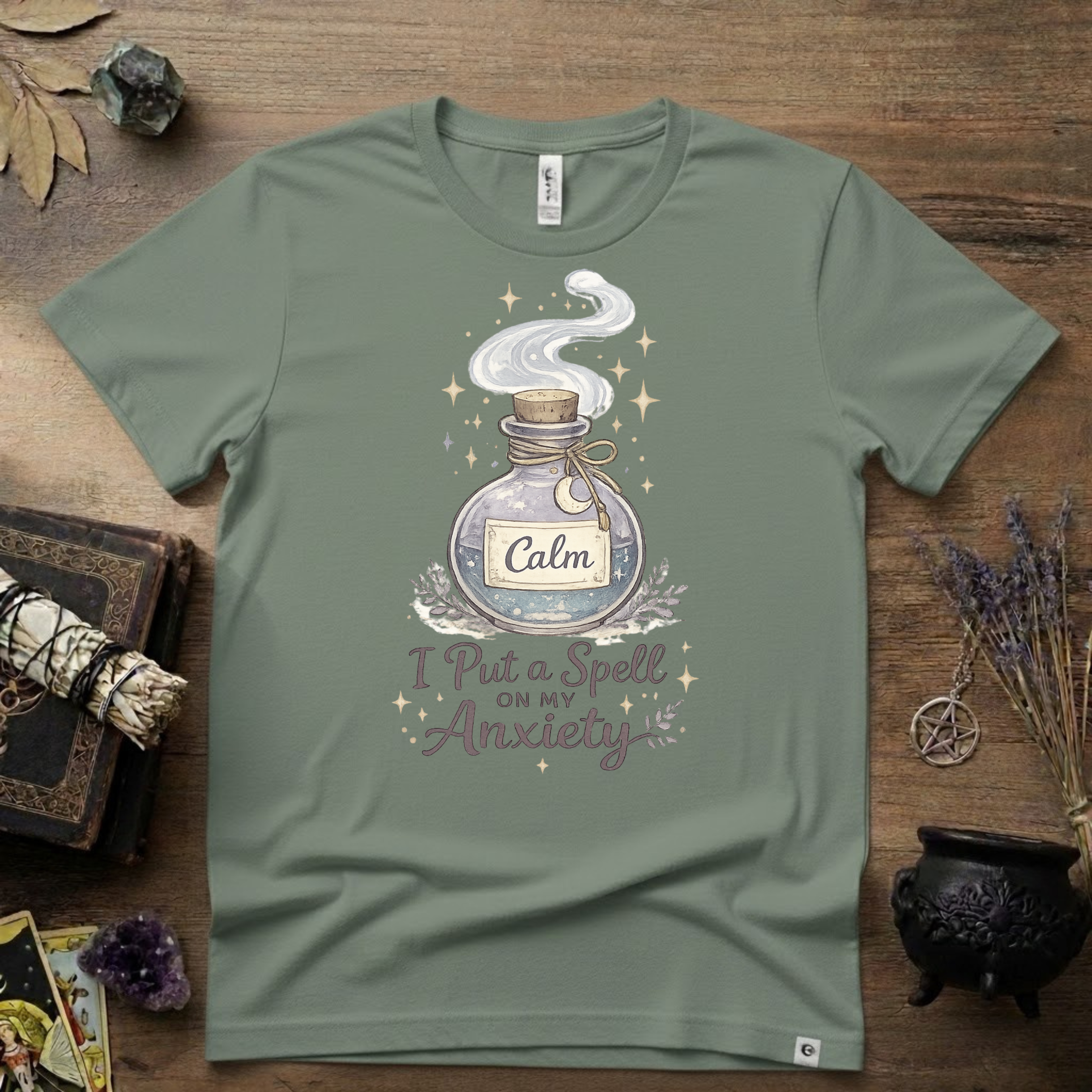 Witchy T-Shirt — “I Put a Spell on My Anxiety”