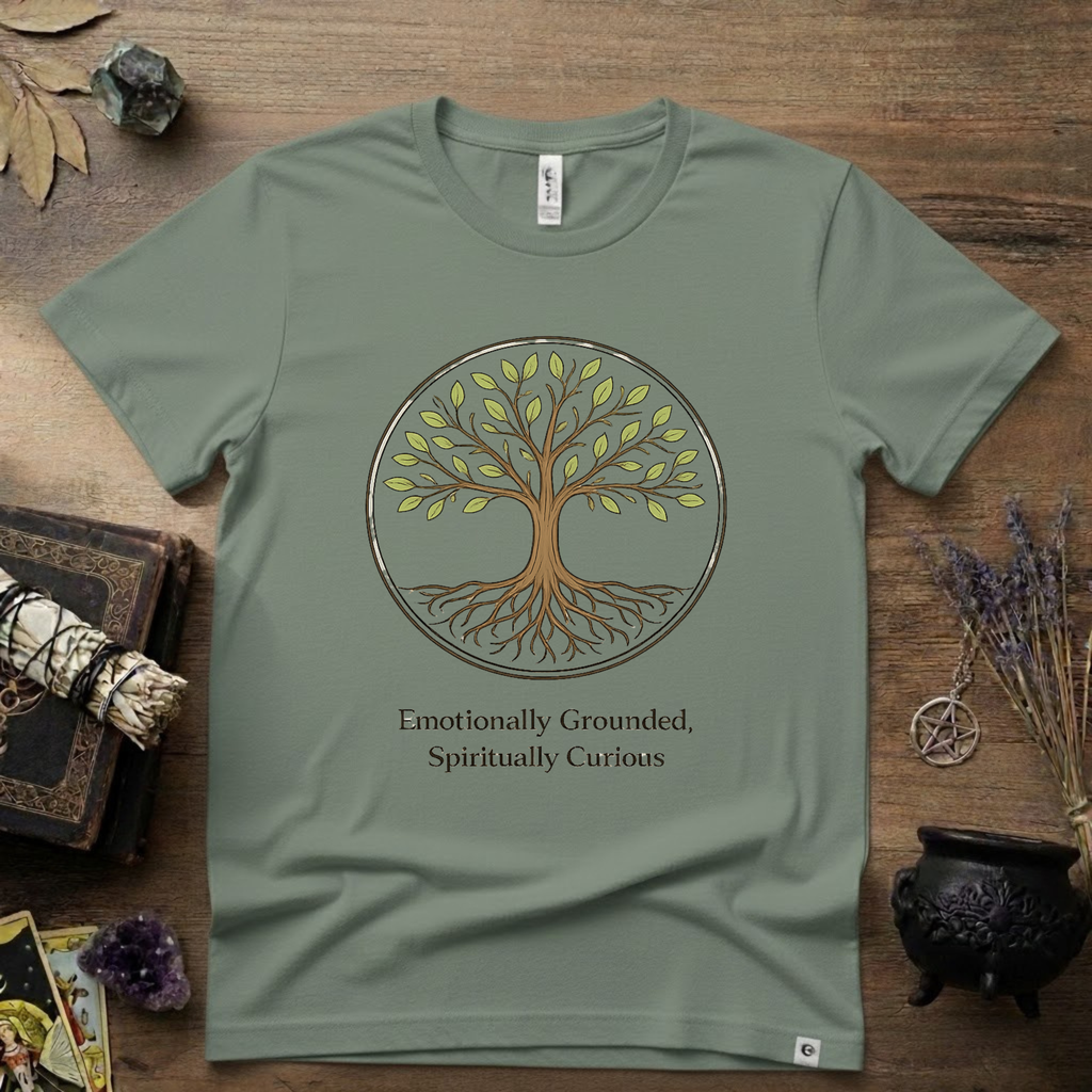 Emotional Grounded Spiritual Curious Witchy T-Shirt | Witchcraft Mystic Tee