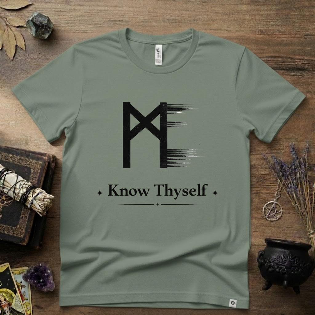 Mannaz Rune "Know Thyself" T-Shirt