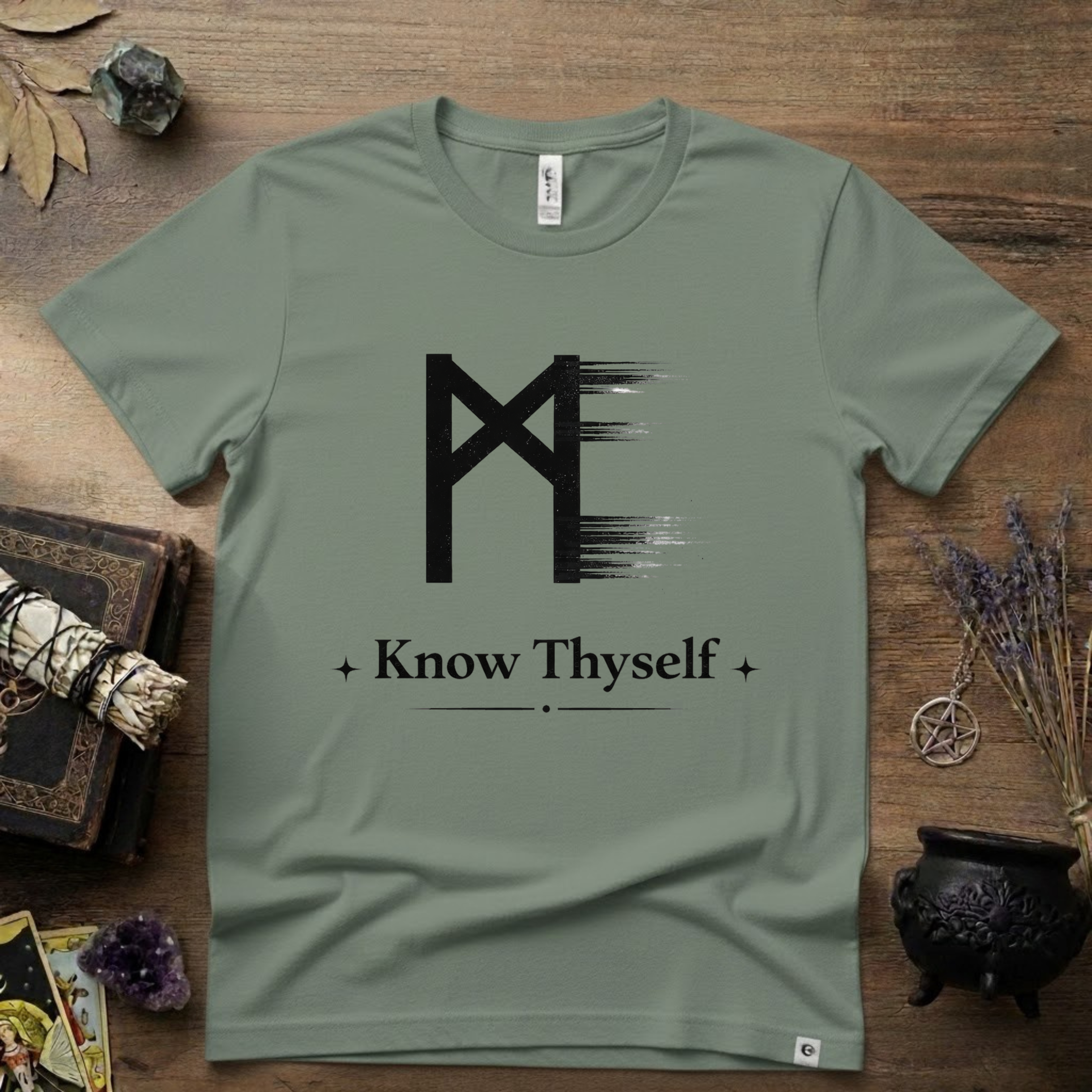 Mannaz Rune "Know Thyself" T-Shirt