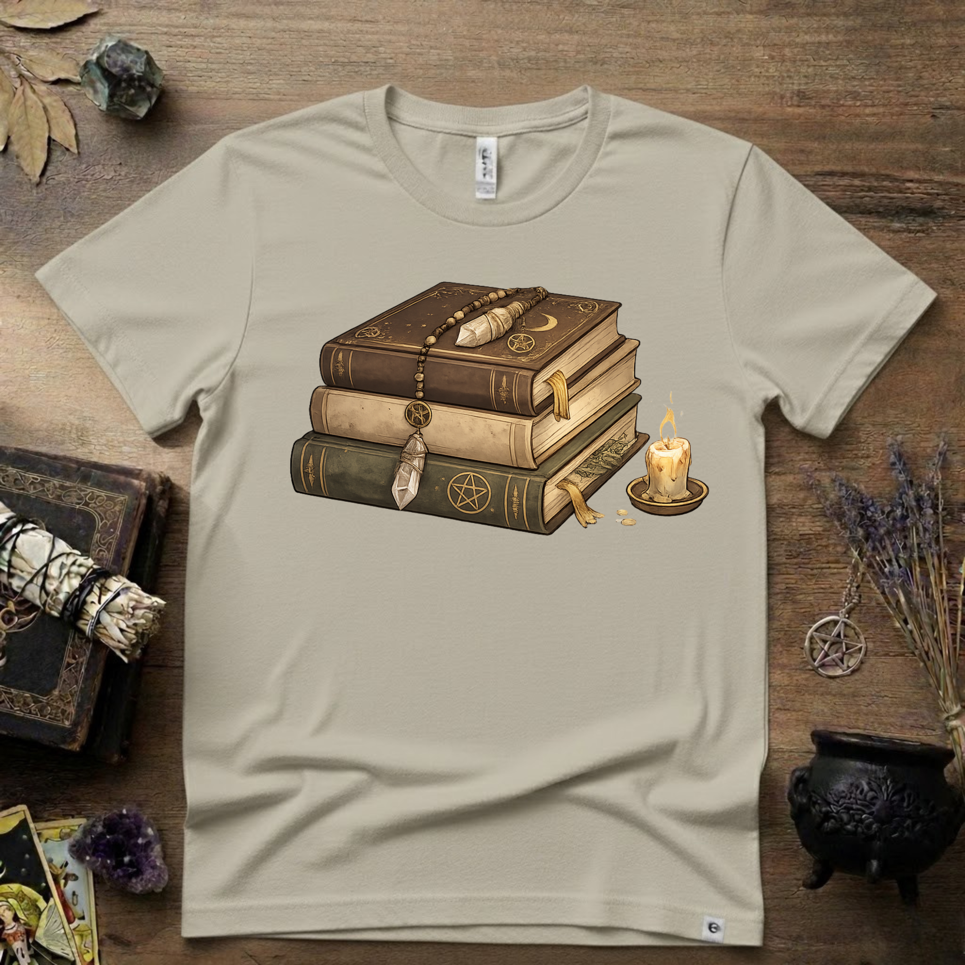 Witchy T-Shirt — "Light Reading" Occult Graphic Tee
