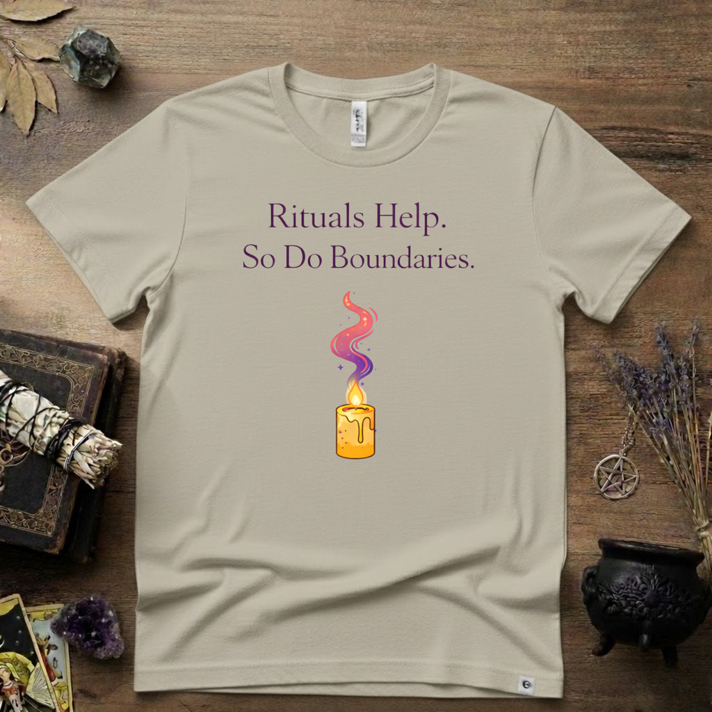 Rituals Help But So Do Boundaries T-Shirt | Witchy Spiritual Graphic Tee