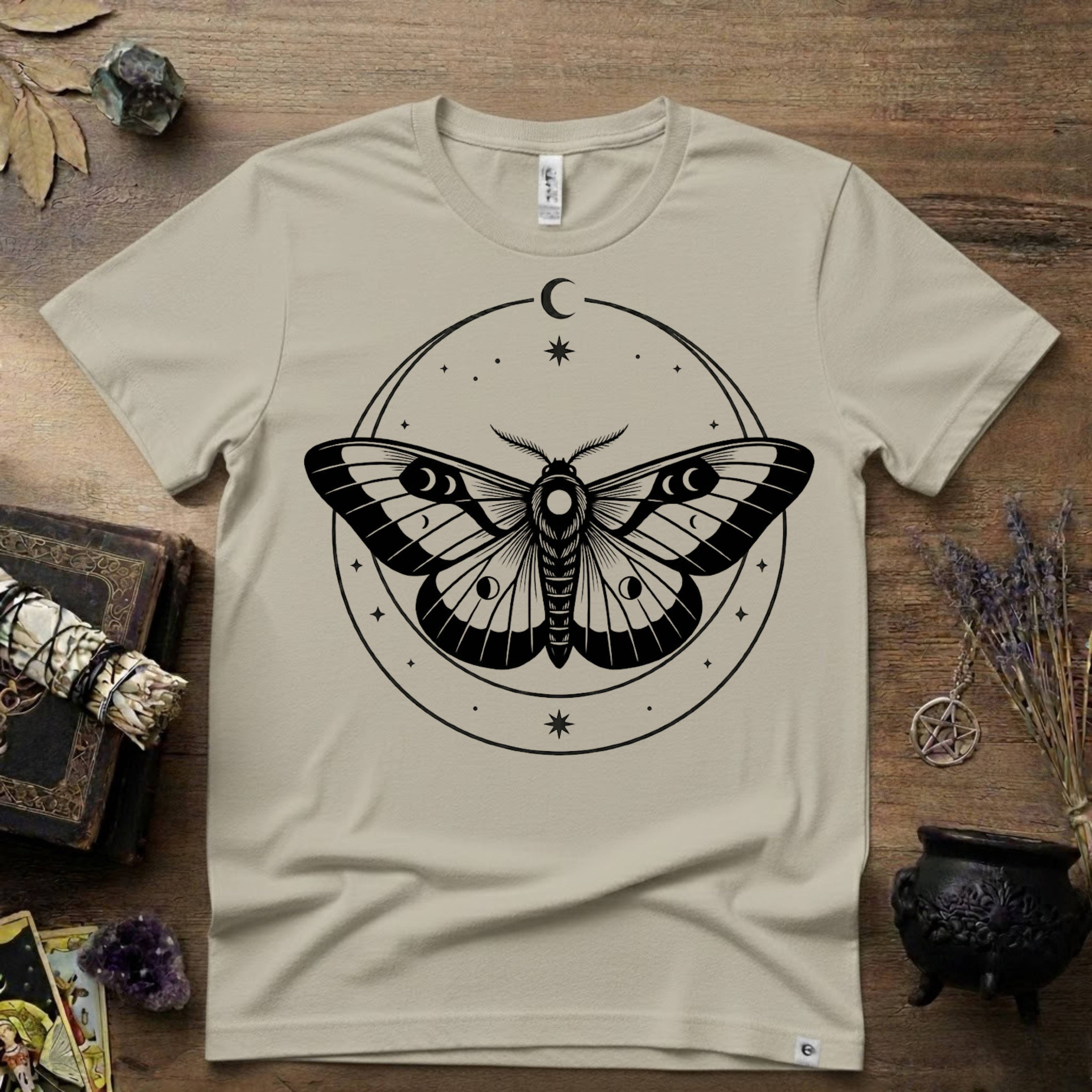 Moth Totem T-Shirt — Mystical Moth Totem Graphic Tee