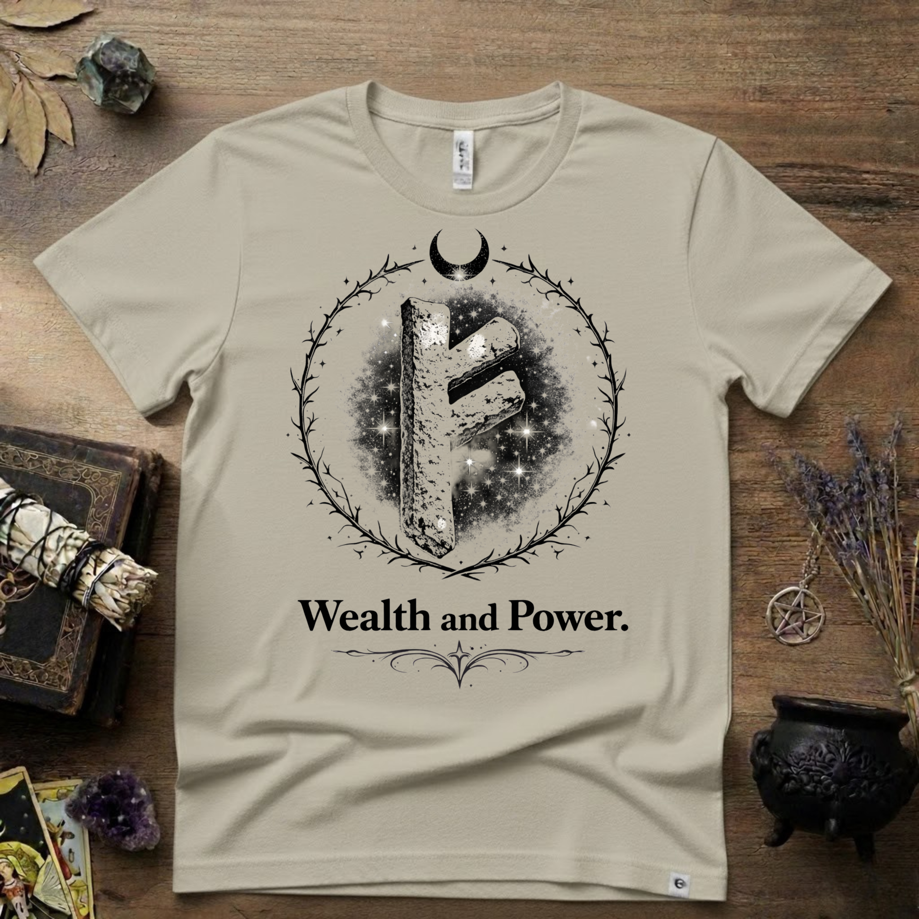 Fehu Rune Wealth & Power T-Shirt