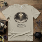 Divinely Protected Algiz Rune T-Shirt — Viking Protection Symbol Tee