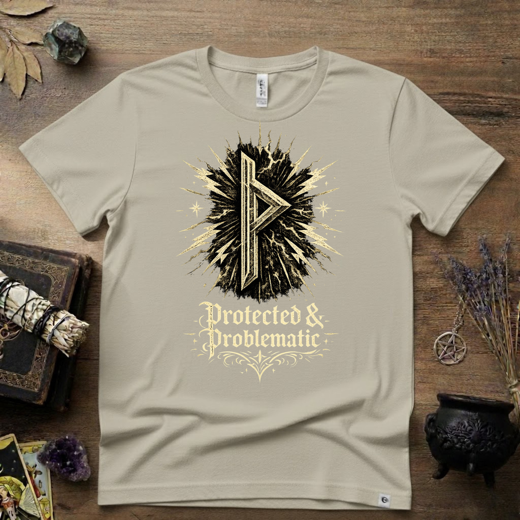 Thurisaz Rune T-Shirt — "Protected and Problematic"
