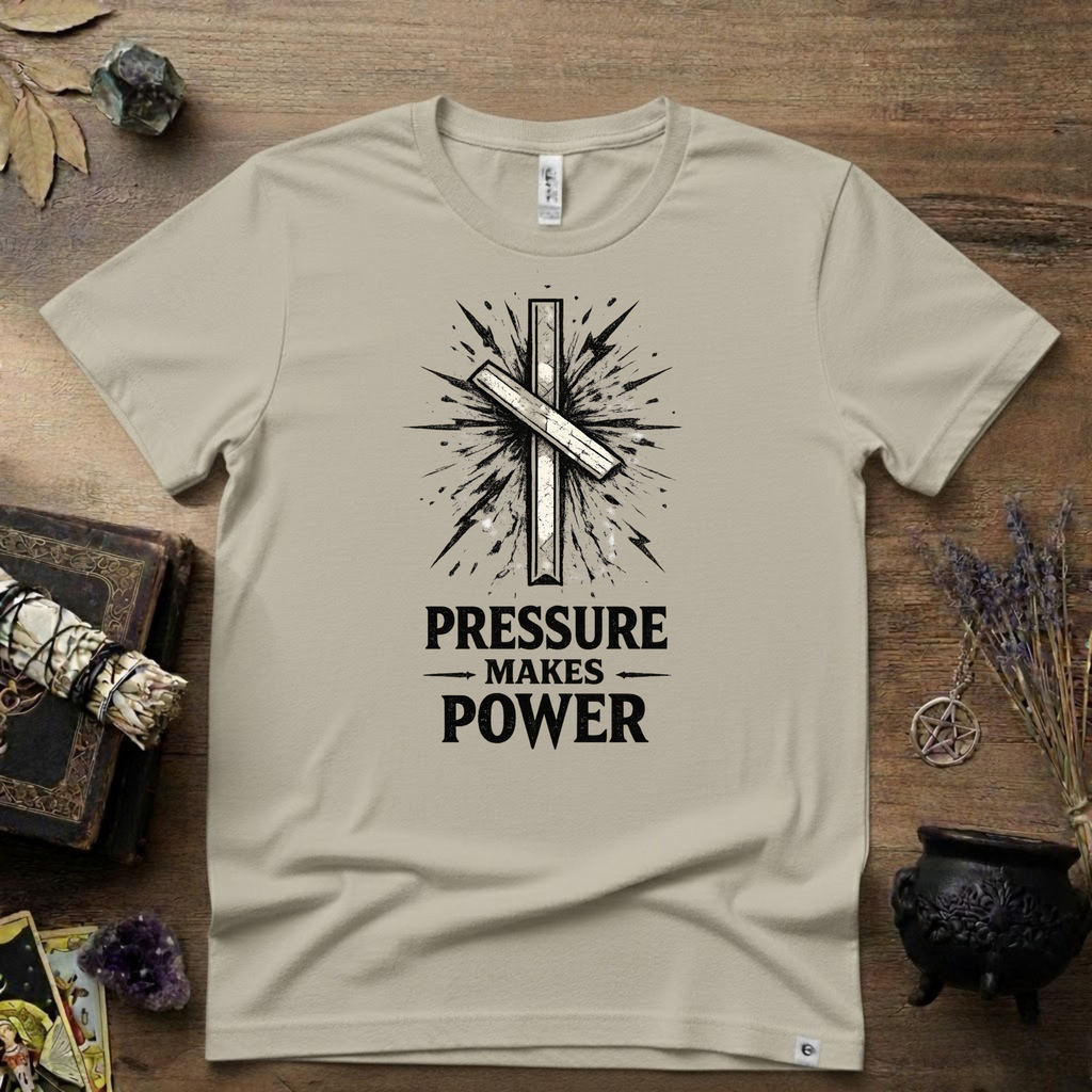 Nauthiz Rune "Pressure Makes Power" T-Shirt — Norse Rune Strength Tee