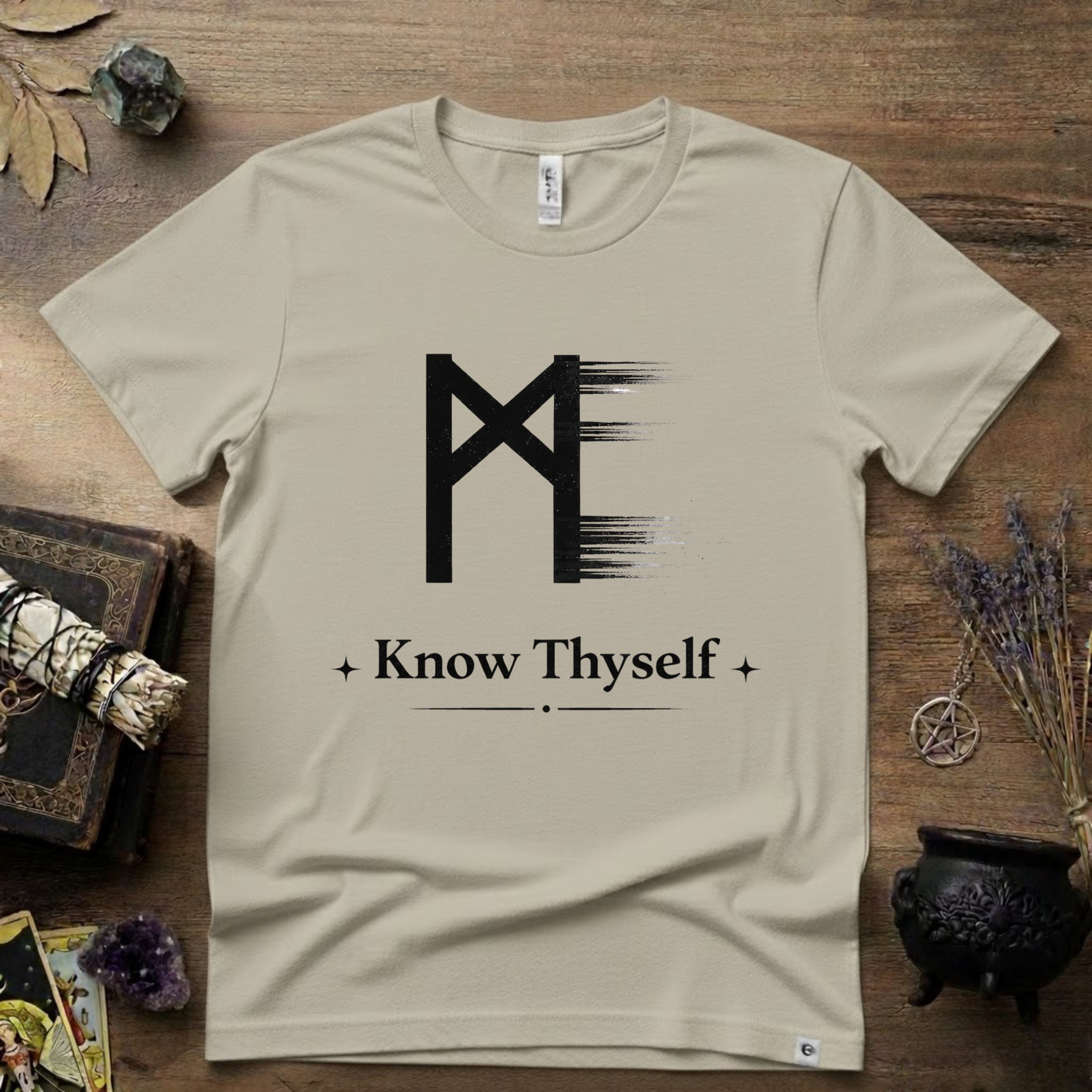 Mannaz Rune "Know Thyself" T-Shirt