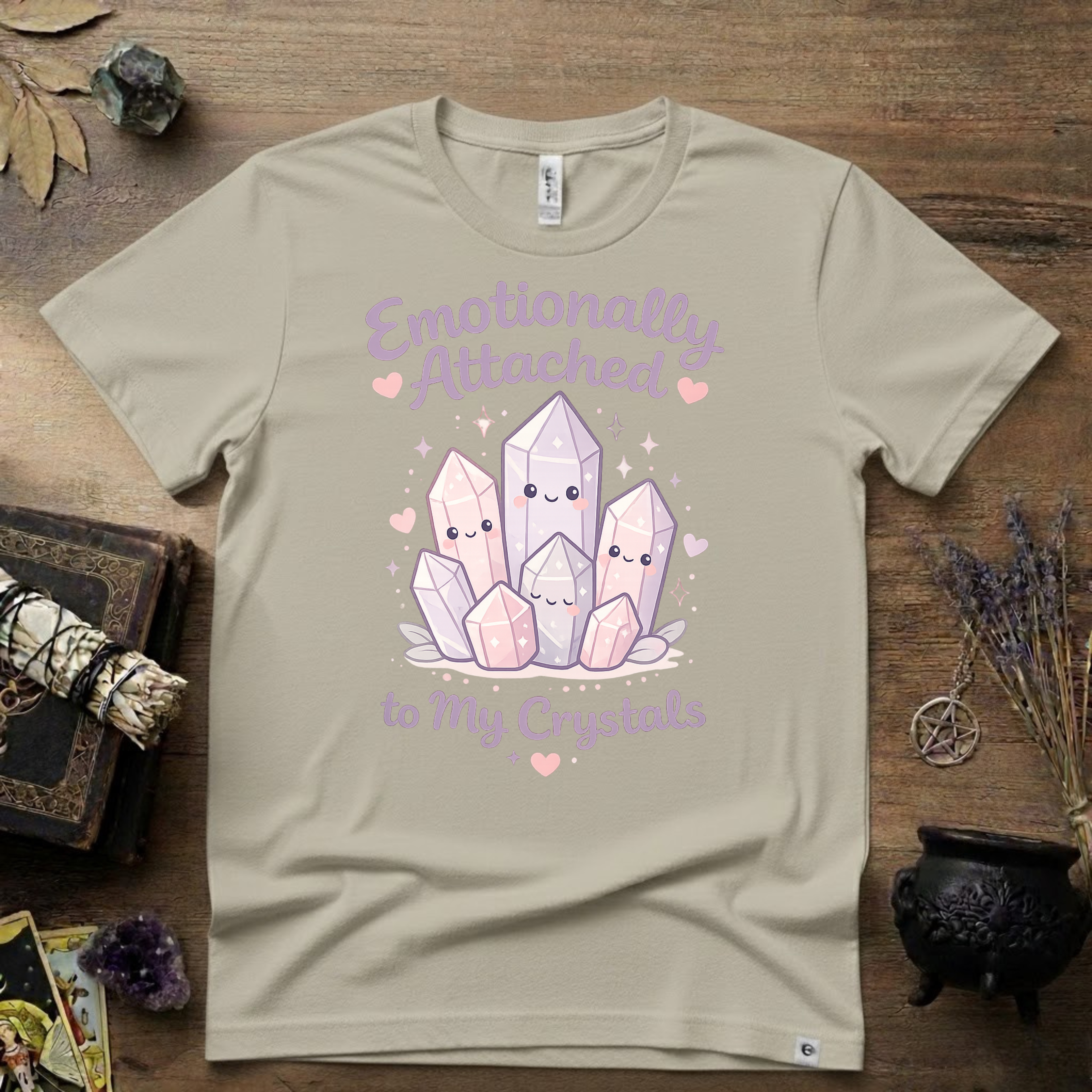 Emotionally Attached To My Crystals T-Shirt | Witchy Crystal Shirt