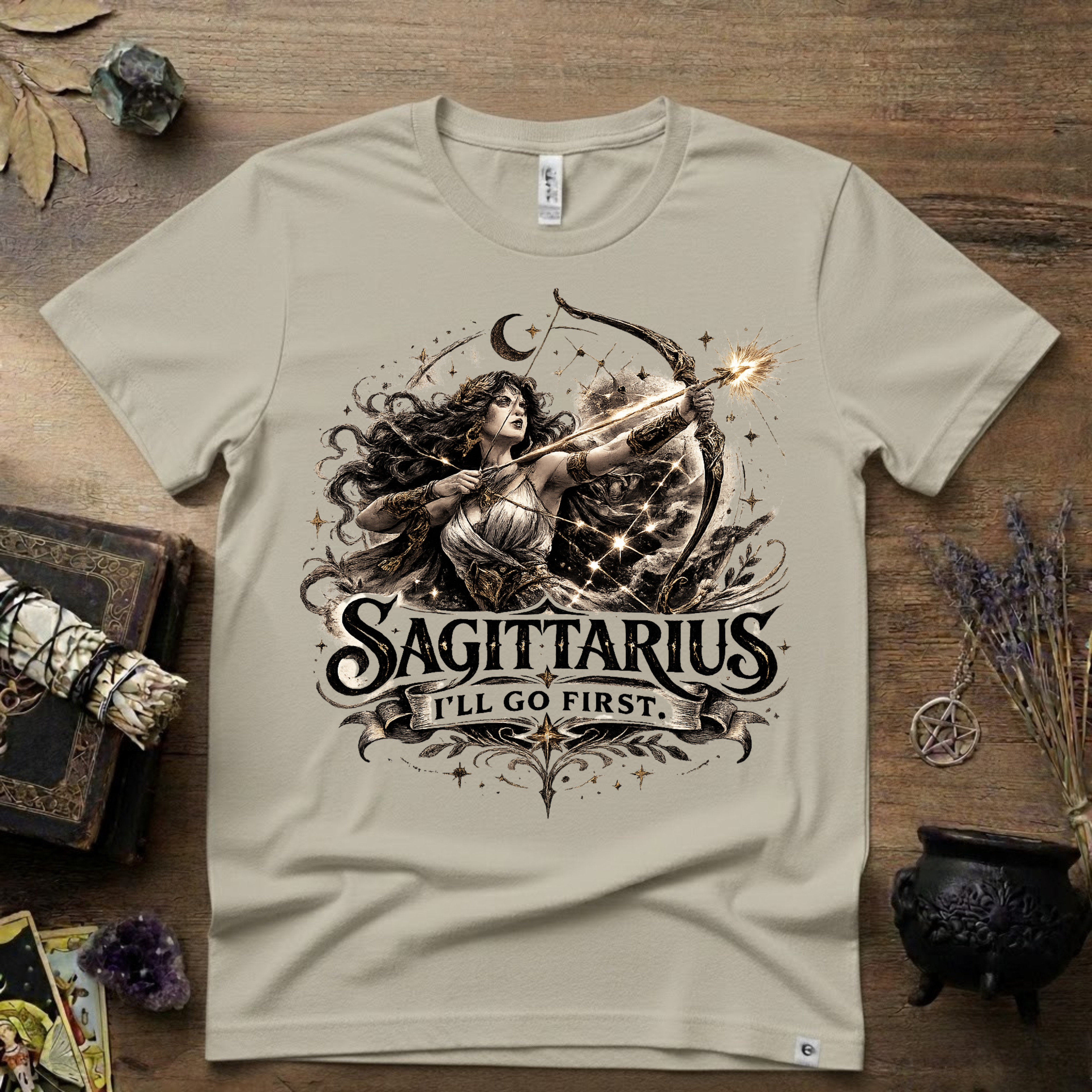 Sagittarius 'I'll Go First' T-Shirt — Zodiac Archer Tee