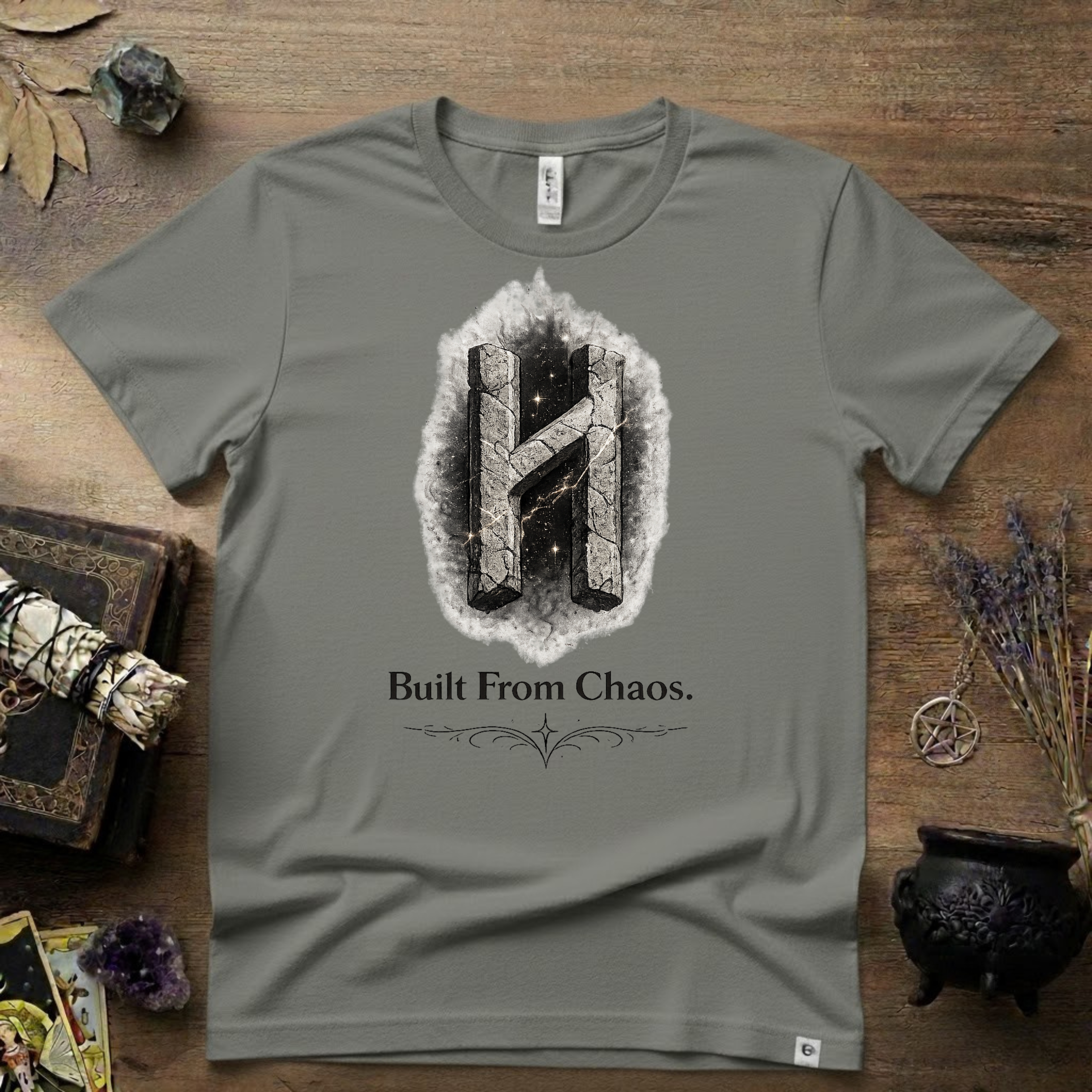 Hagalaz Rune T-Shirt — Built from Chaos Design