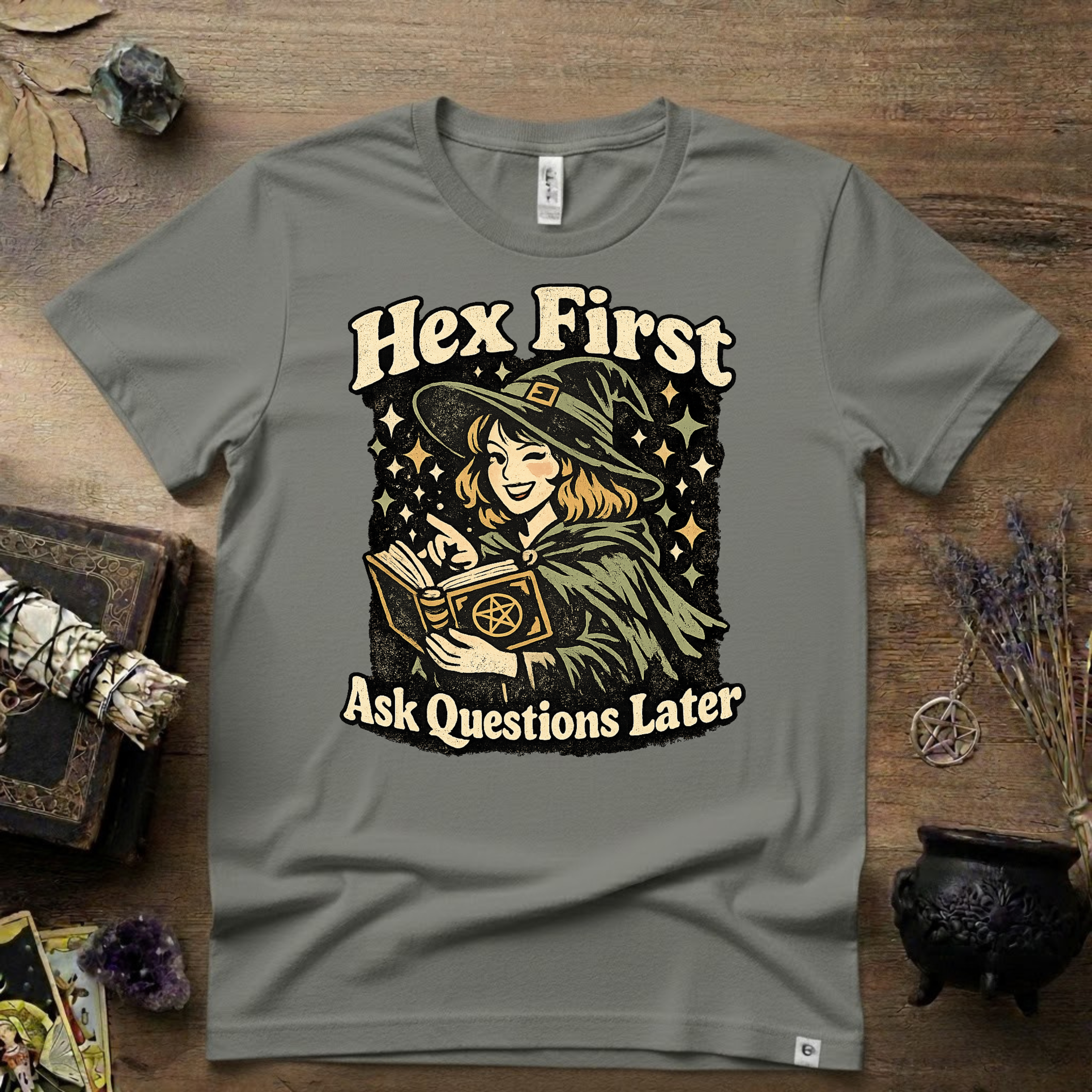 Witchy Tee — "Hex First, Ask Questions Later" T-Shirt