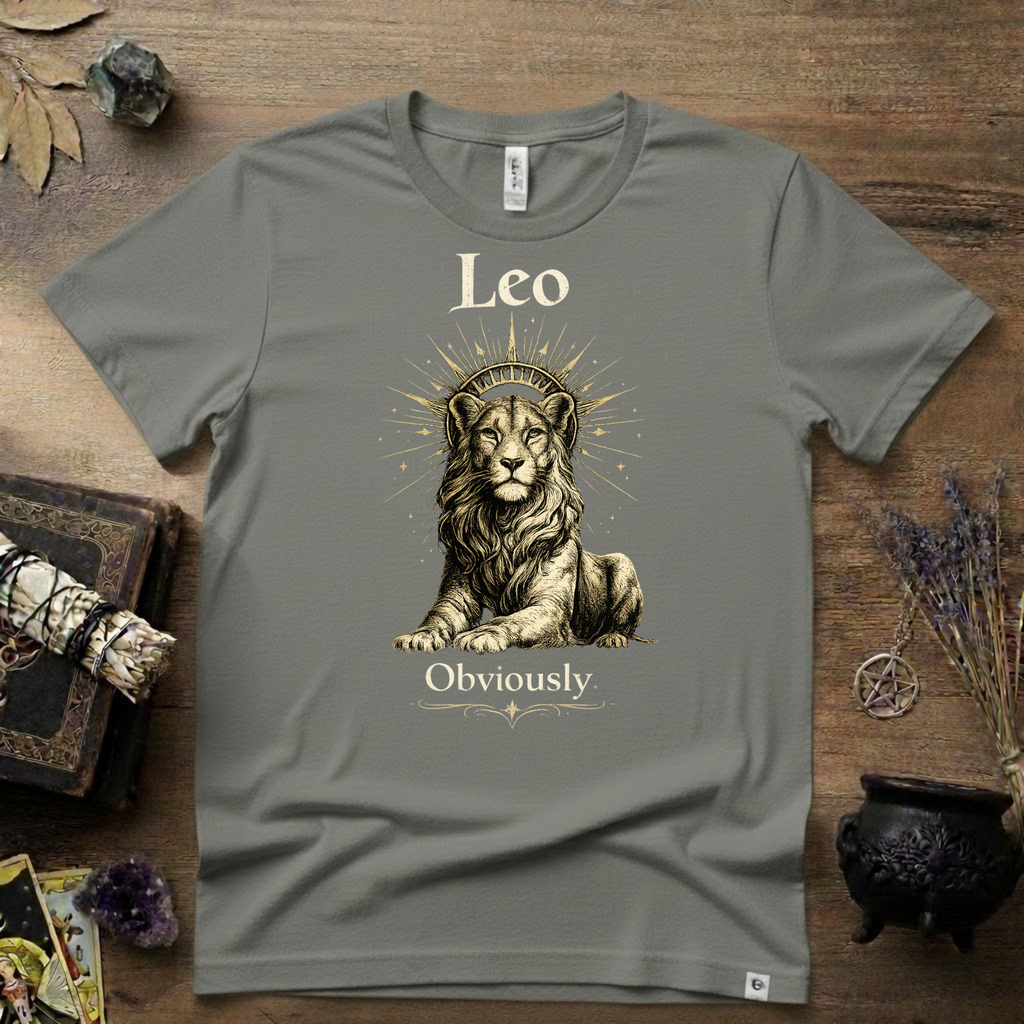 Leo Zodiac T-Shirt — Zodiac Leo "Obviously" Astrology Tee