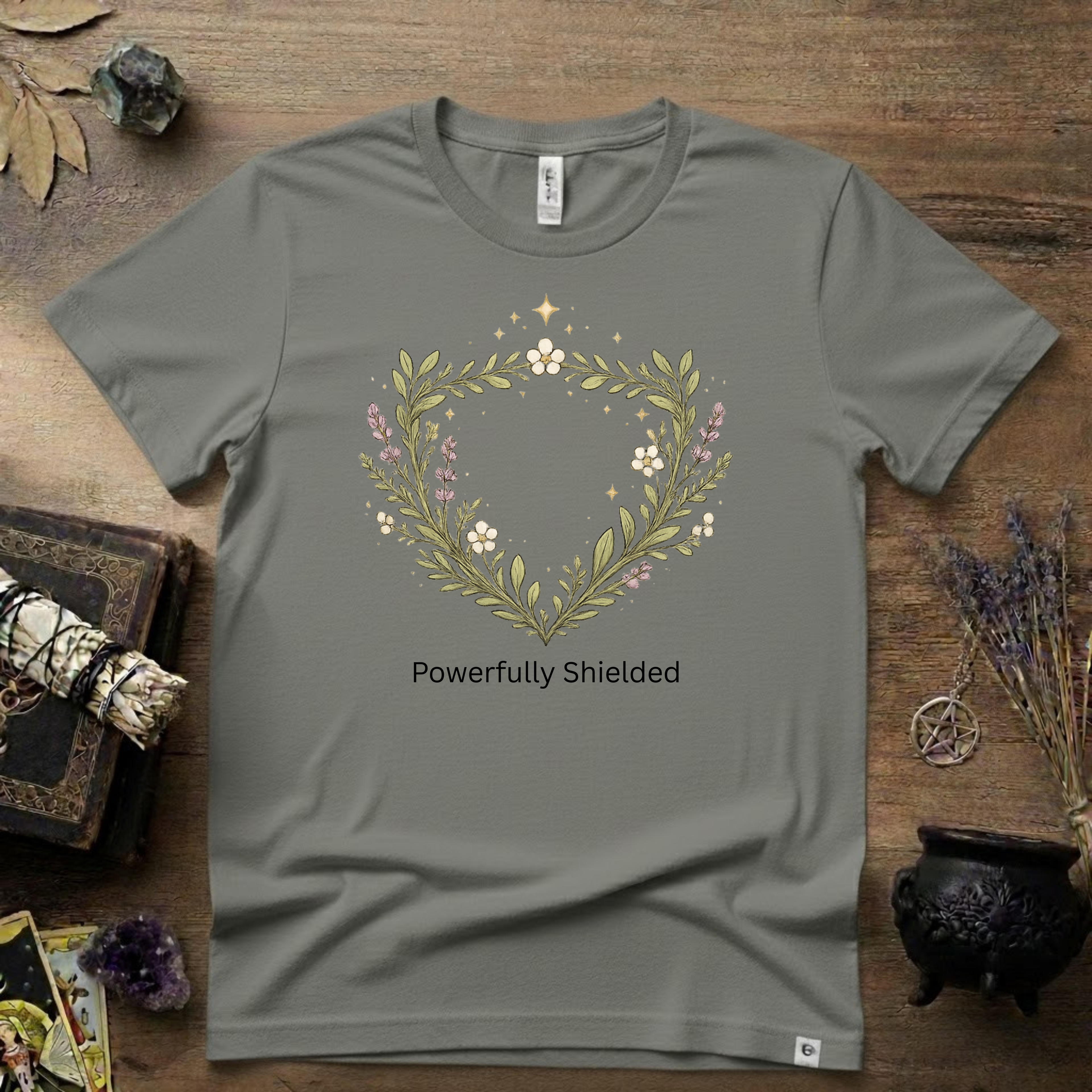 Witchy T-Shirt — "Powerfully Shielded"