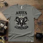 Aries Zodiac T-Shirt — Bold Ram "I didn't start the drama, Ok well maybe I did" Tee