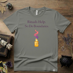 Rituals Help But So Do Boundaries T-Shirt | Witchy Spiritual Graphic Tee
