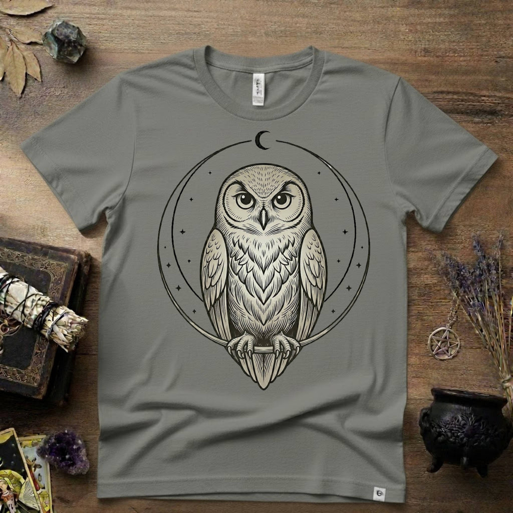Owl Totem T-Shirt — Mystical Nature-Inspired Graphic Tee