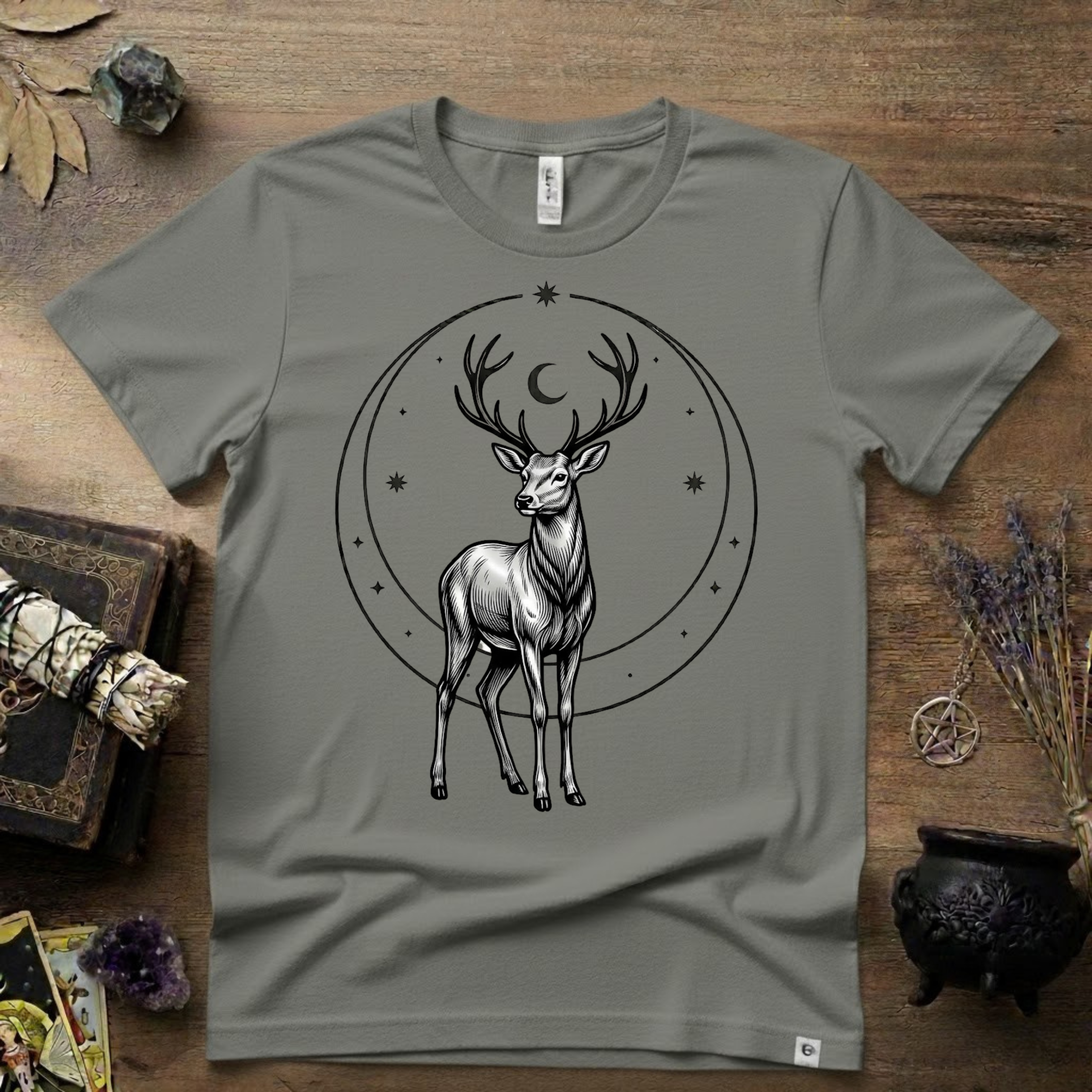 Stag Totem T-Shirt — Majestic Deer Graphic Tee