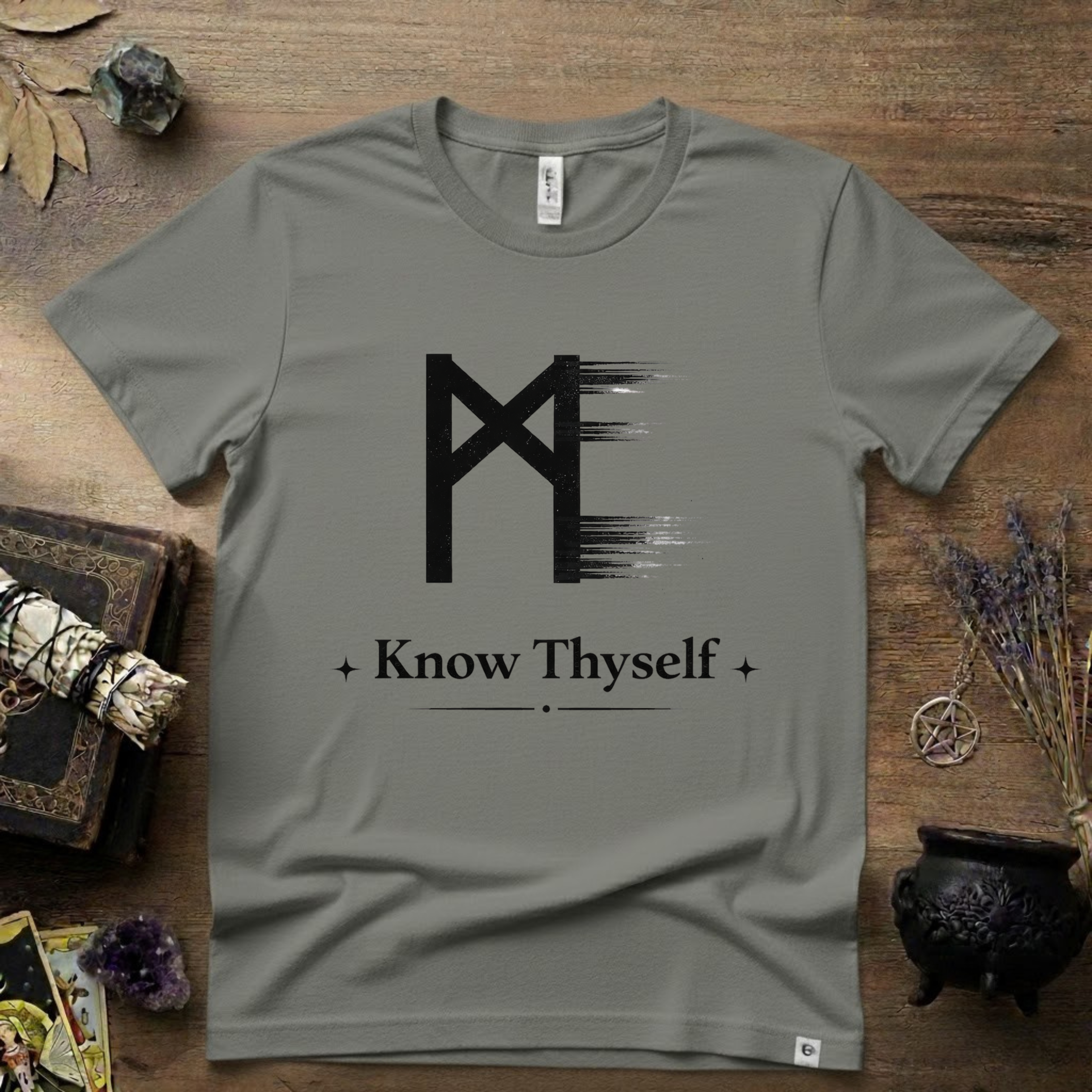 Mannaz Rune "Know Thyself" T-Shirt