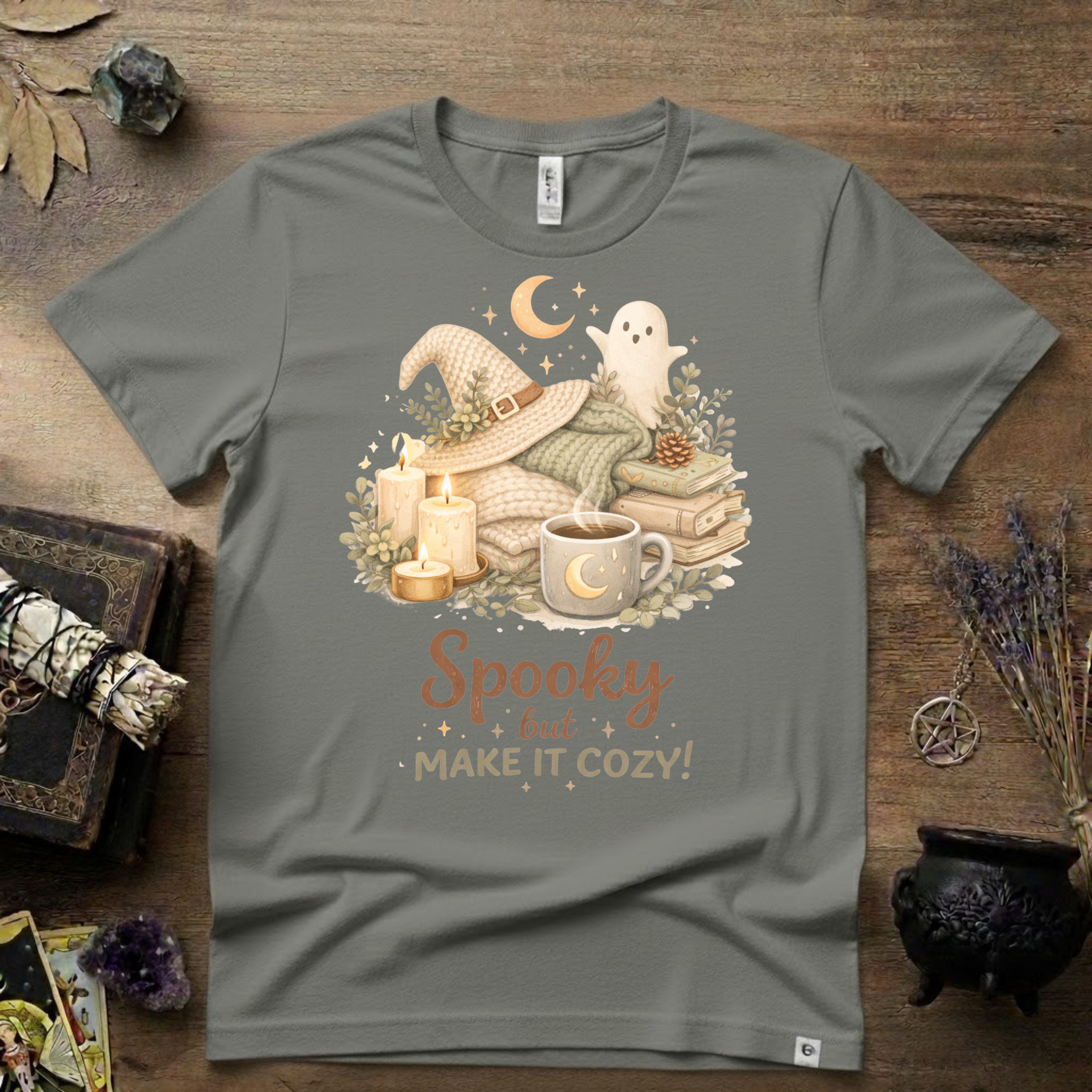 Witchy T-Shirt — Spooky but Make it Cozy