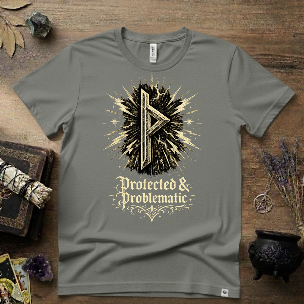 Thurisaz Rune T-Shirt — "Protected and Problematic"
